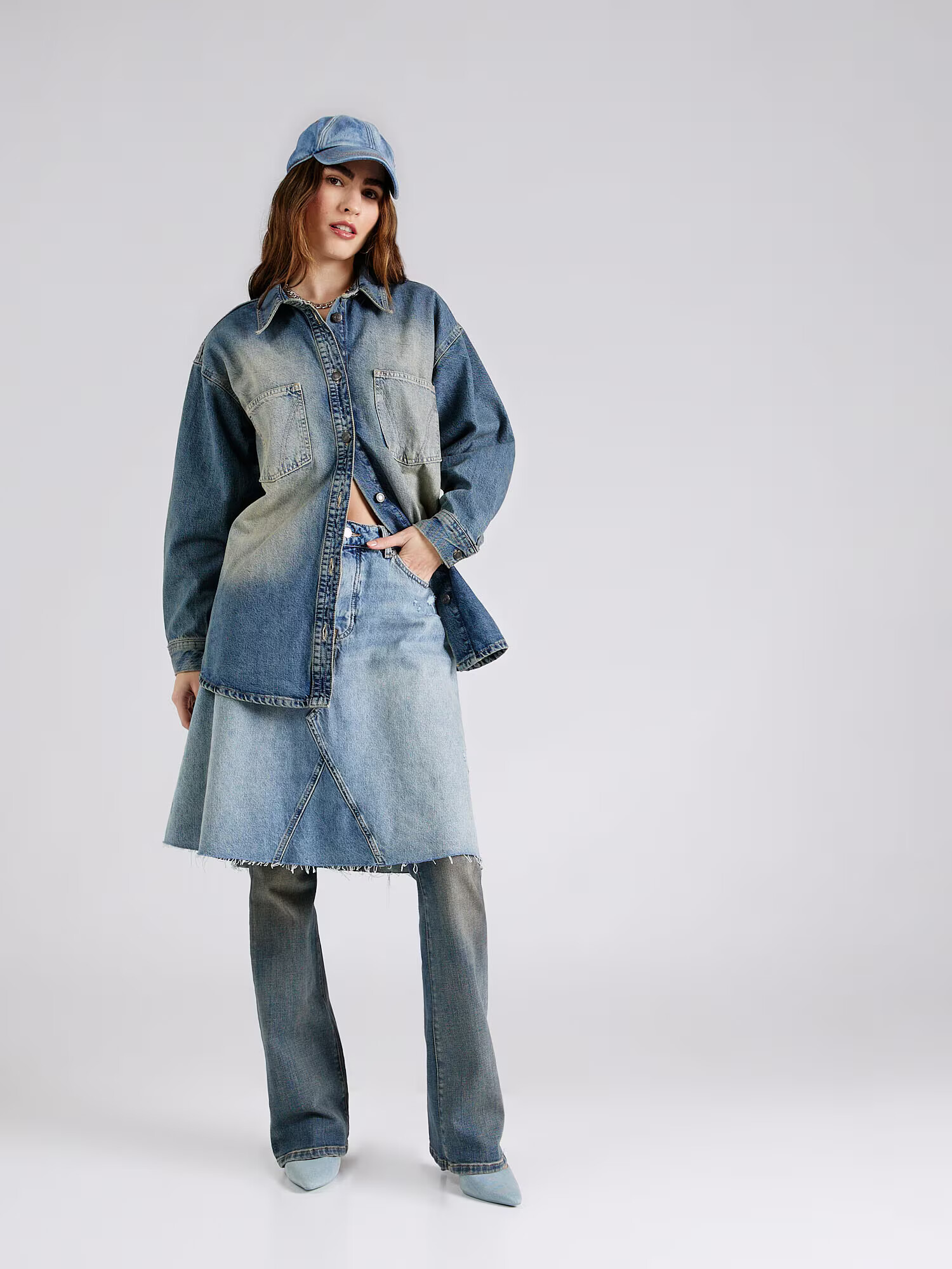 TOPSHOP Bluză albastru denim - Pled.ro