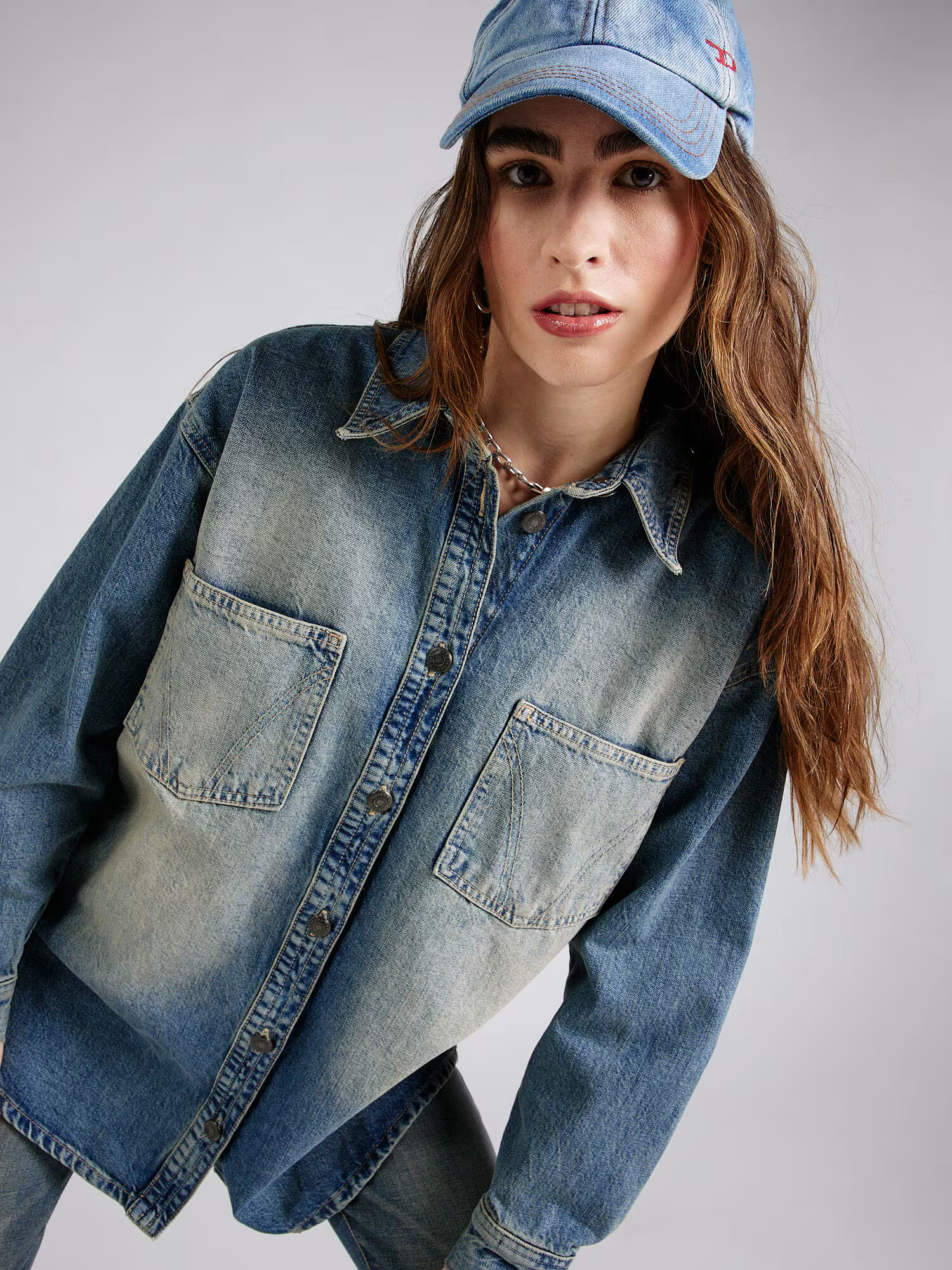 TOPSHOP Bluză albastru denim - Pled.ro