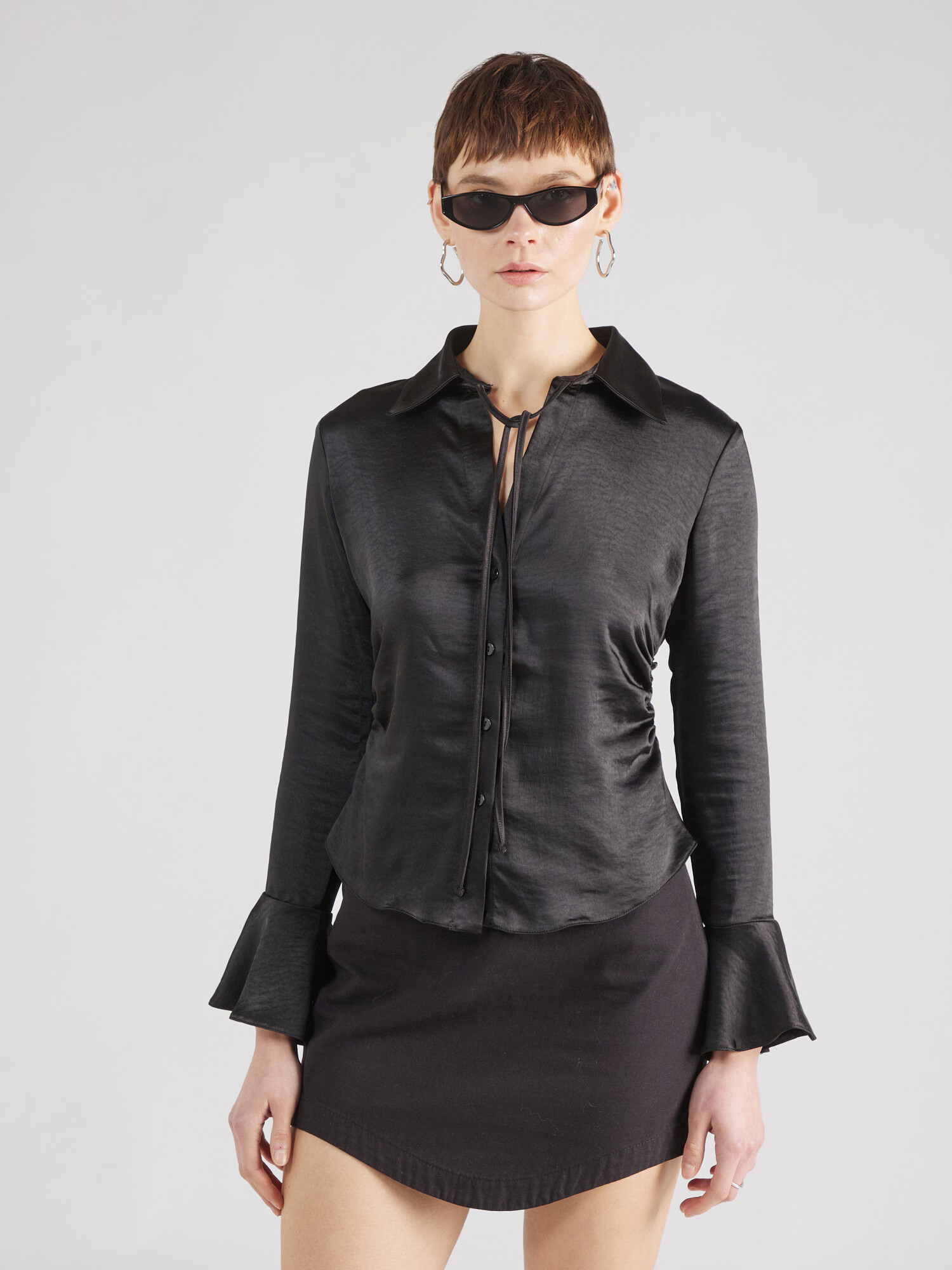 TOPSHOP Bluză negru - Pled.ro