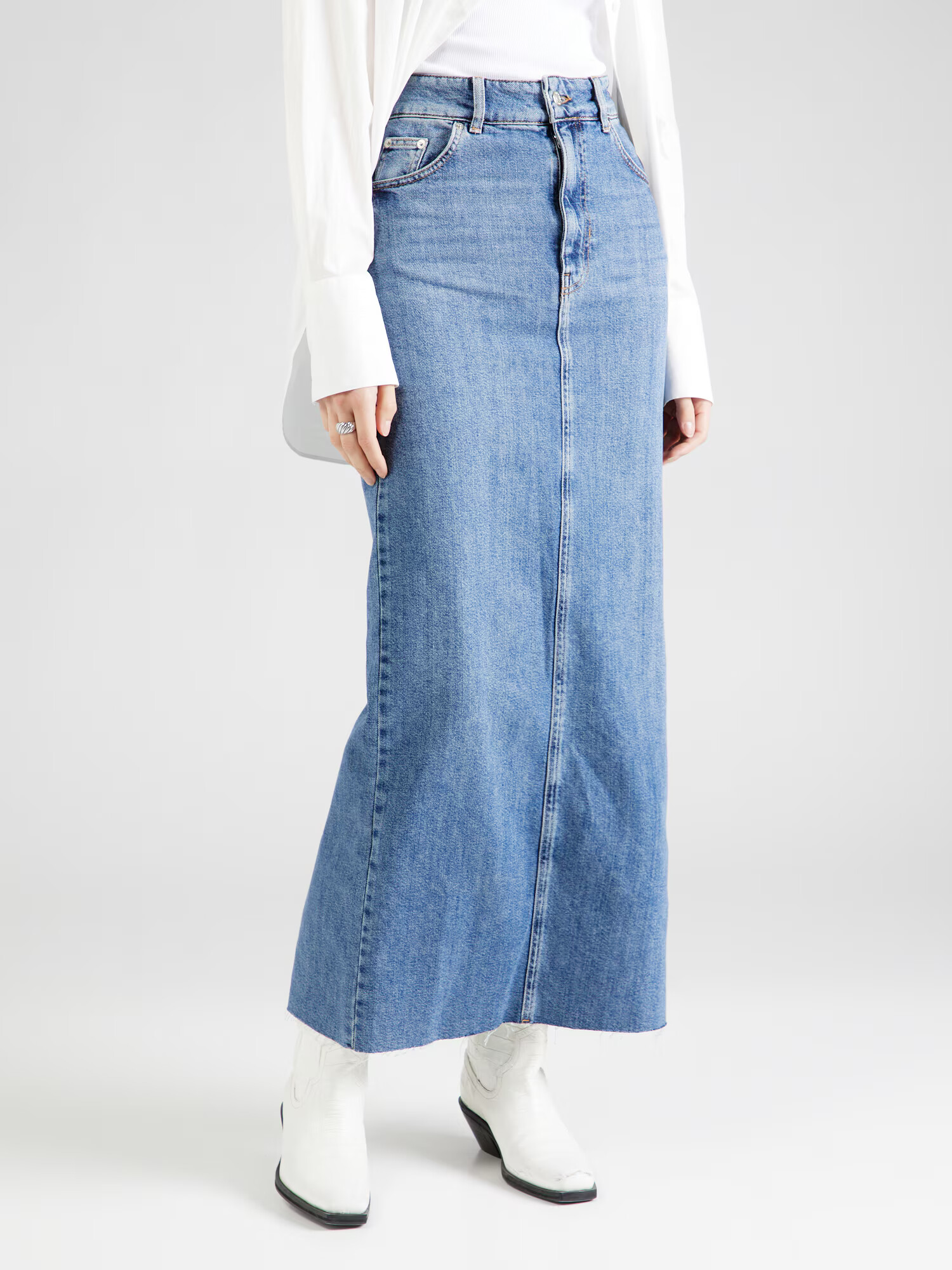 TOPSHOP Fustă albastru denim - Pled.ro