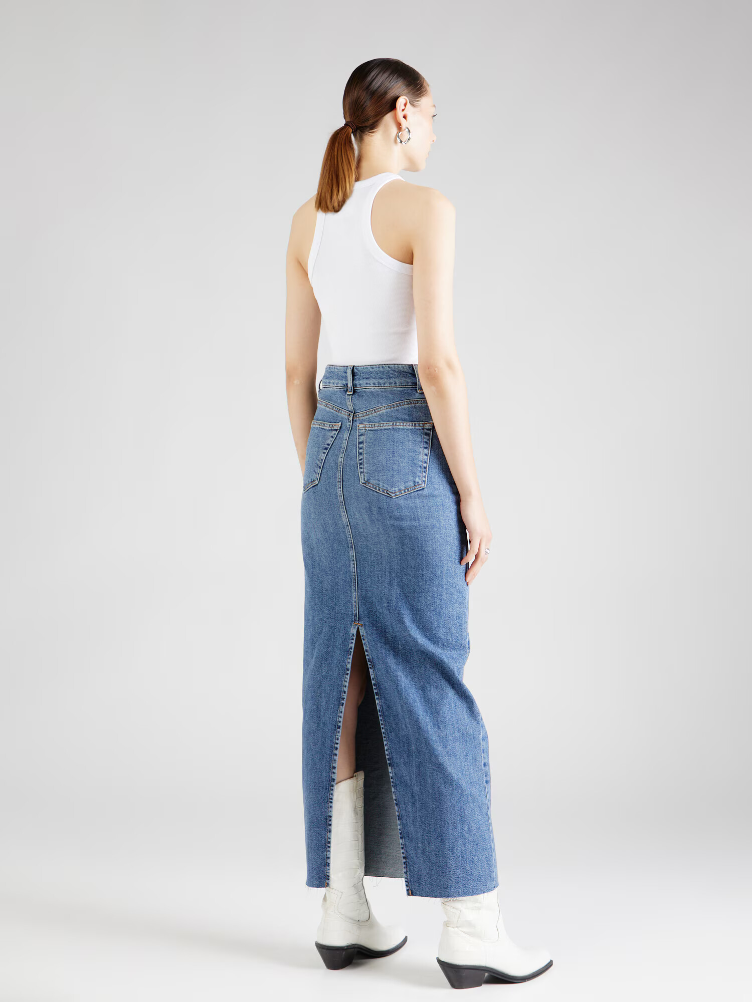 TOPSHOP Fustă albastru denim - Pled.ro