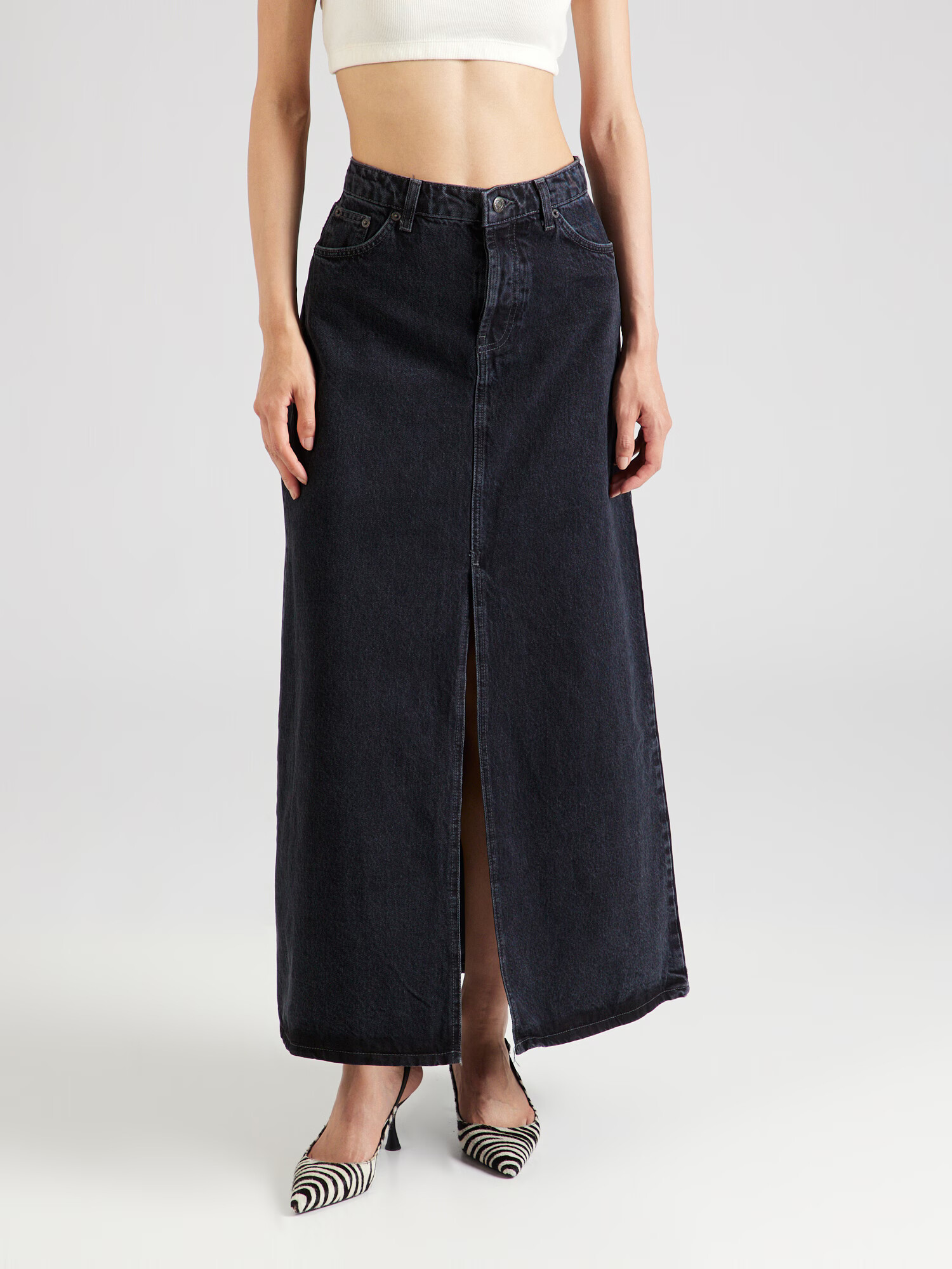 TOPSHOP Fustă negru denim - Pled.ro