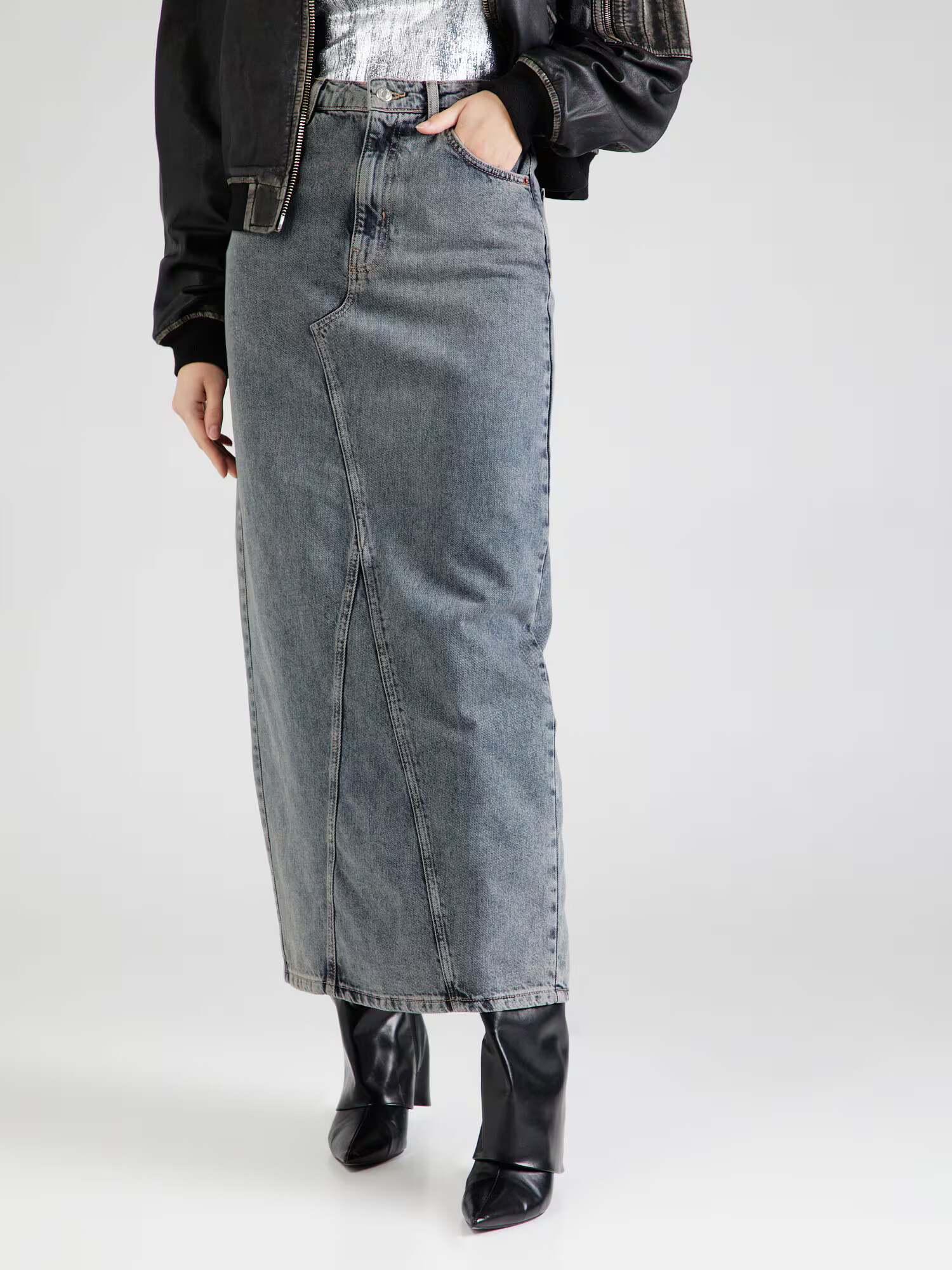 TOPSHOP Fustă opal / albastru denim - Pled.ro