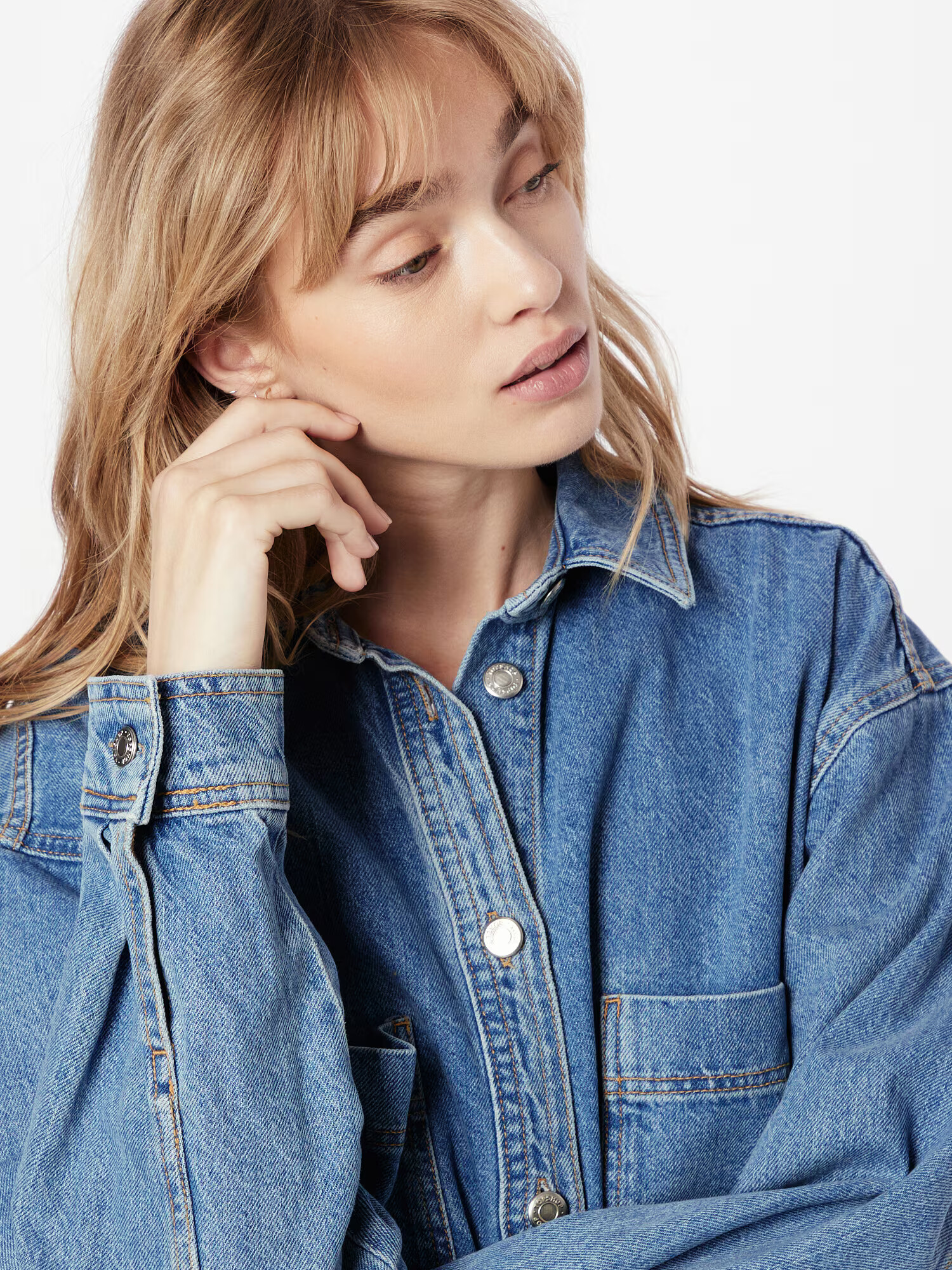 TOPSHOP Geacă de primăvară-toamnă albastru denim - Pled.ro