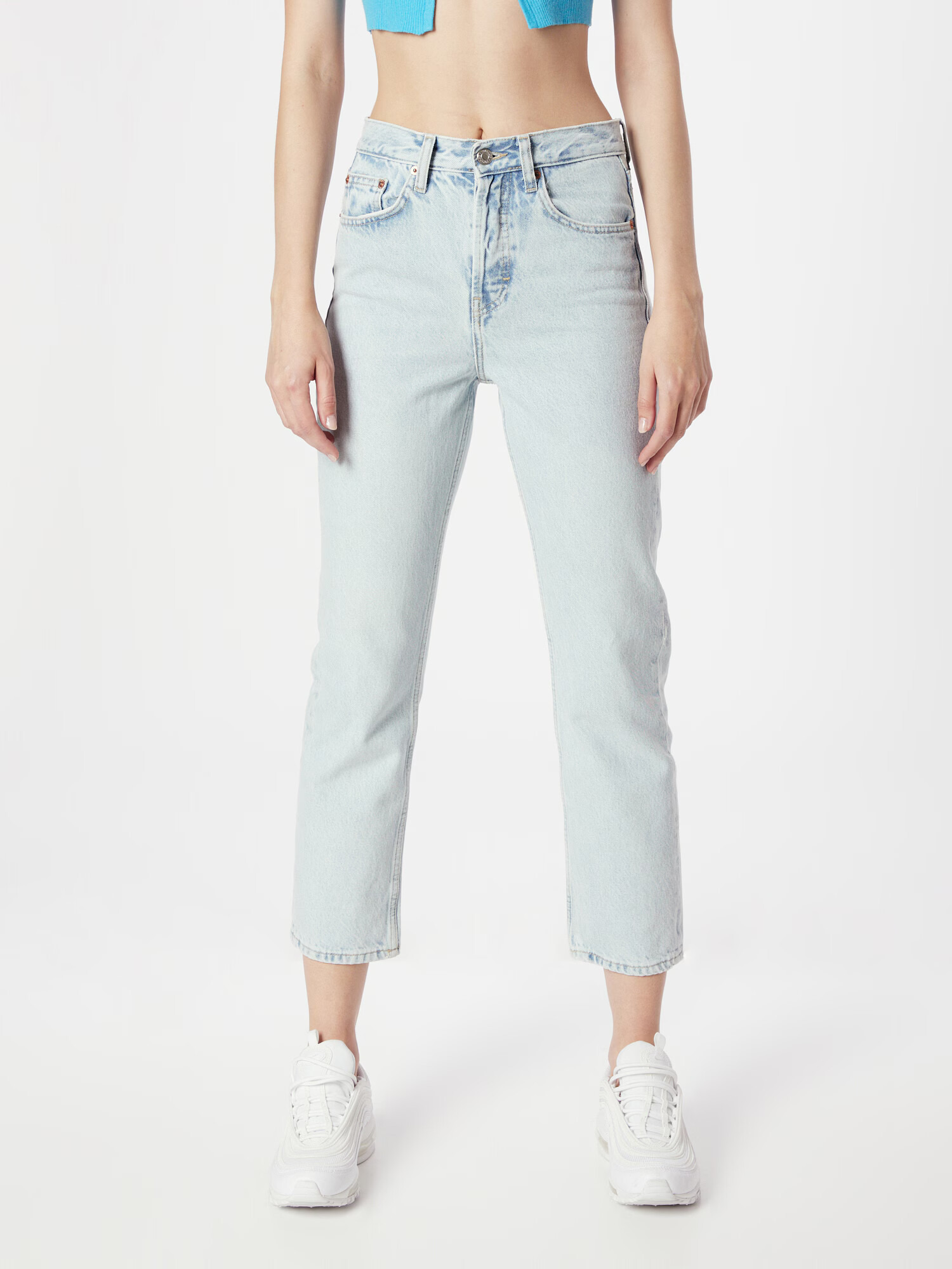 TOPSHOP Jeans 'Editor' albastru denim / maro pueblo - Pled.ro