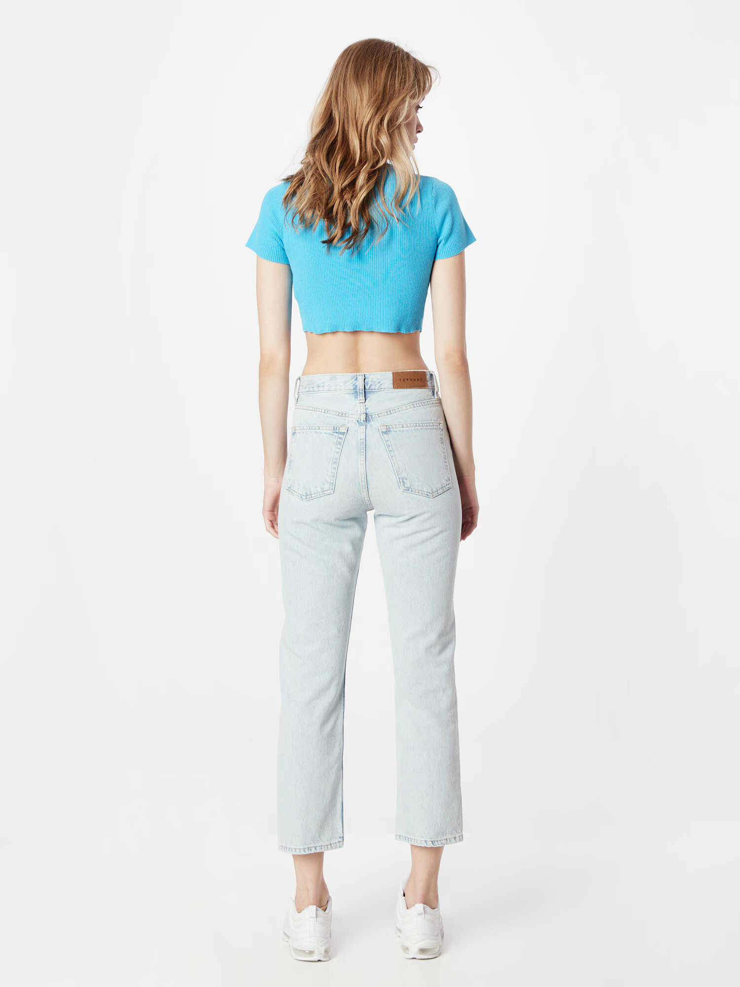 TOPSHOP Jeans 'Editor' albastru denim / maro pueblo - Pled.ro