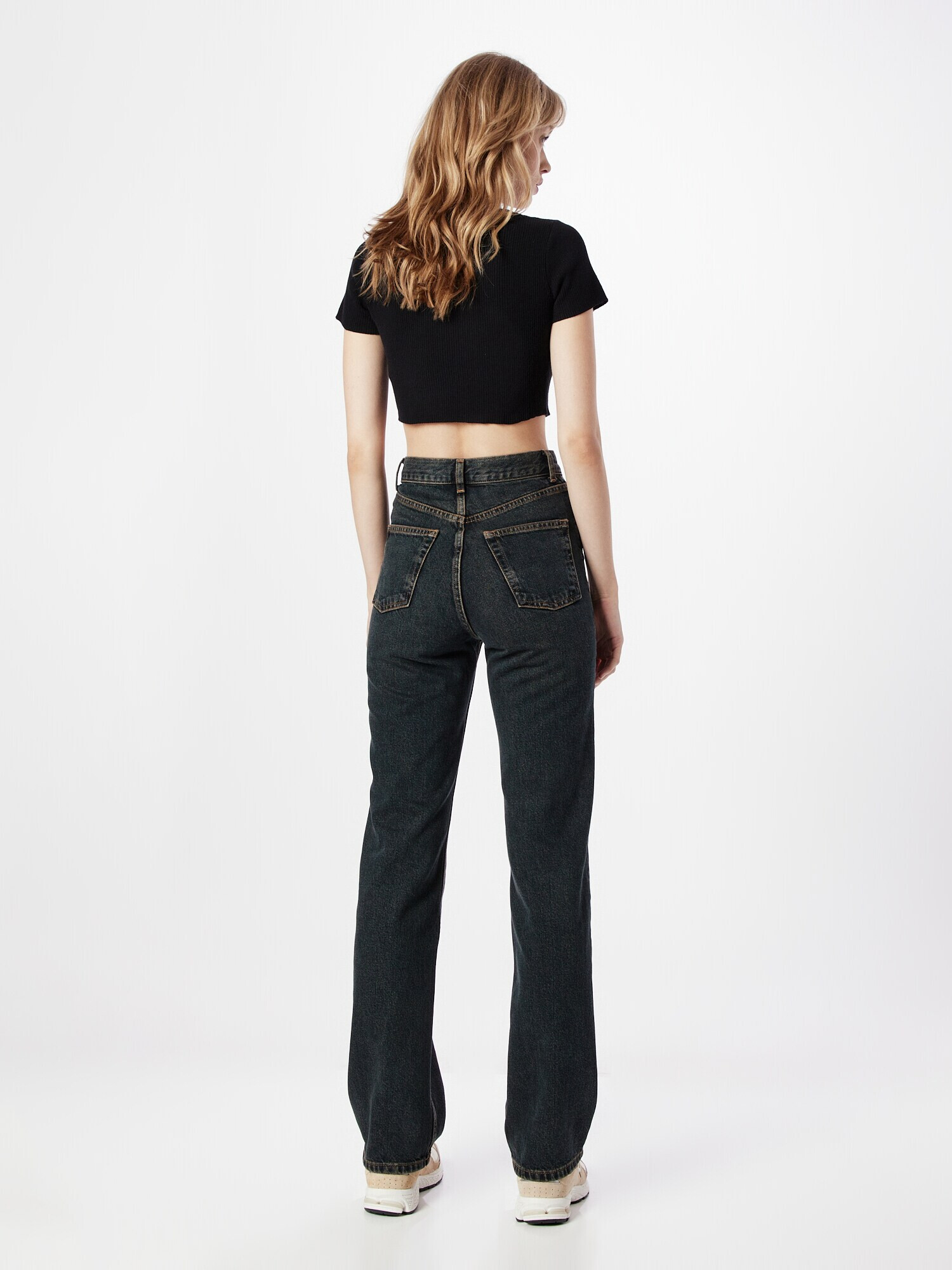 TOPSHOP Jeans verde pin - Pled.ro