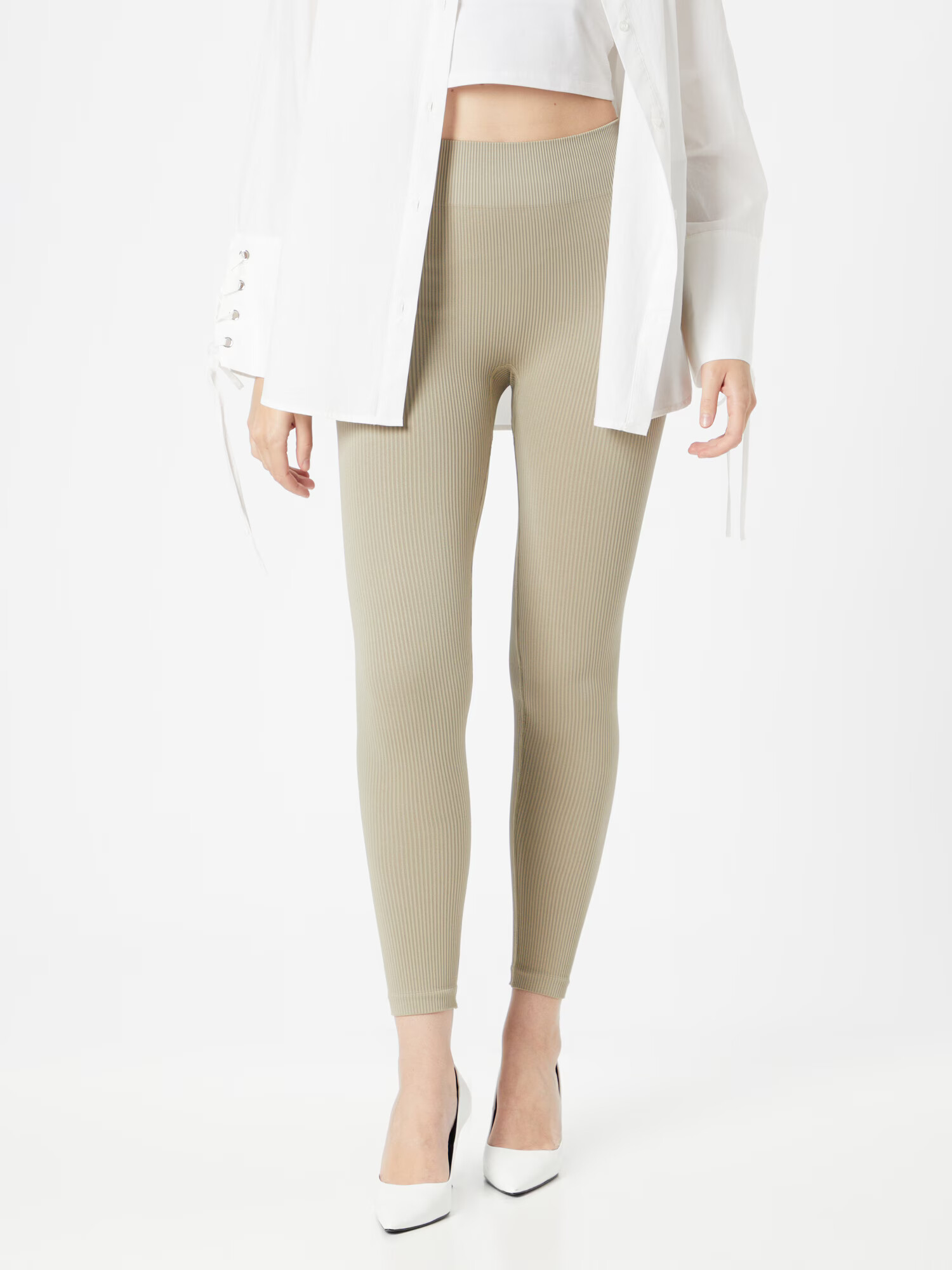 TOPSHOP Leggings kaki - Pled.ro