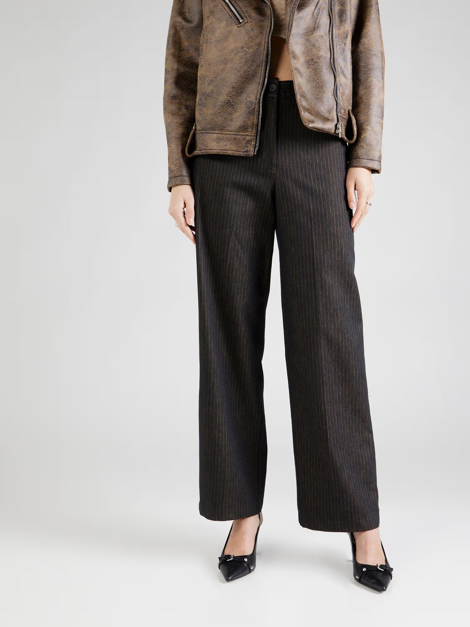 TOPSHOP Pantaloni albastru marin / portocaliu - Pled.ro