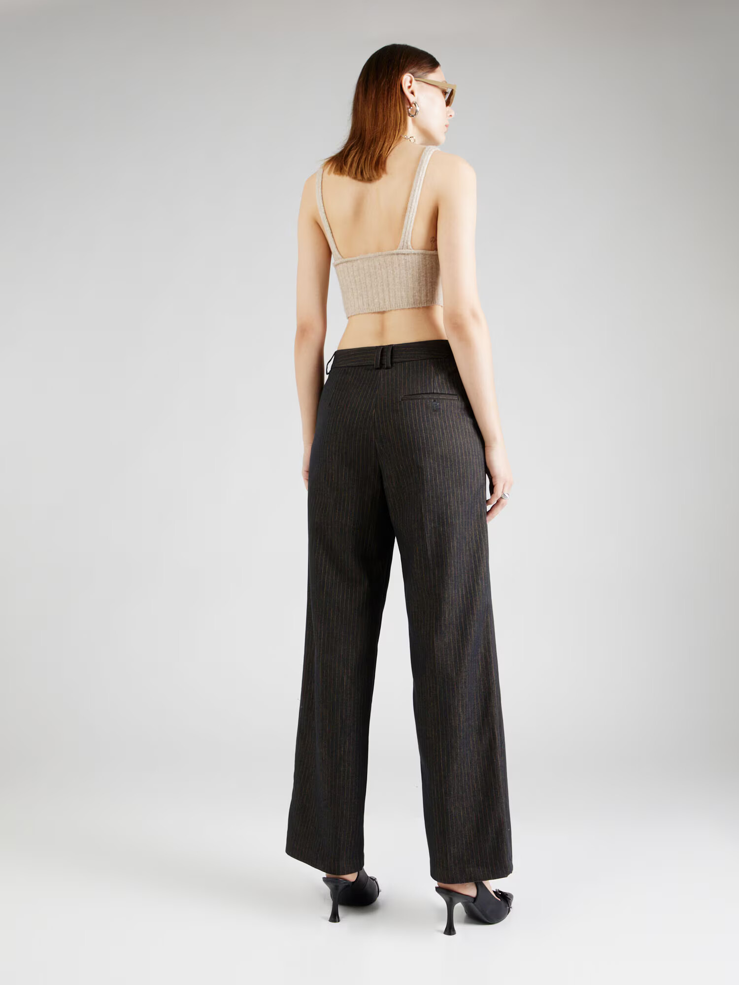 TOPSHOP Pantaloni albastru marin / portocaliu - Pled.ro