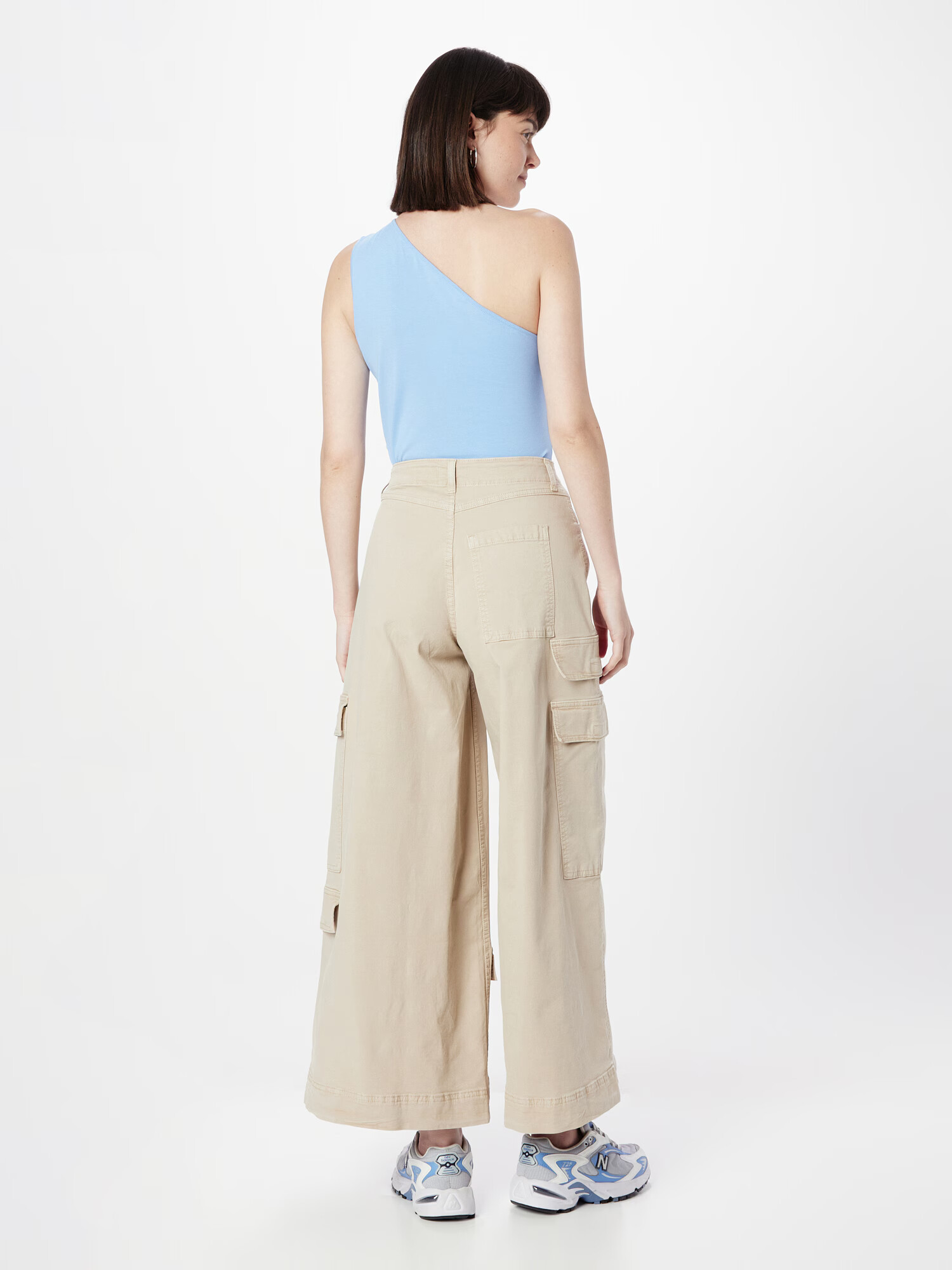 TOPSHOP Pantaloni cu buzunare gri piatră - Pled.ro