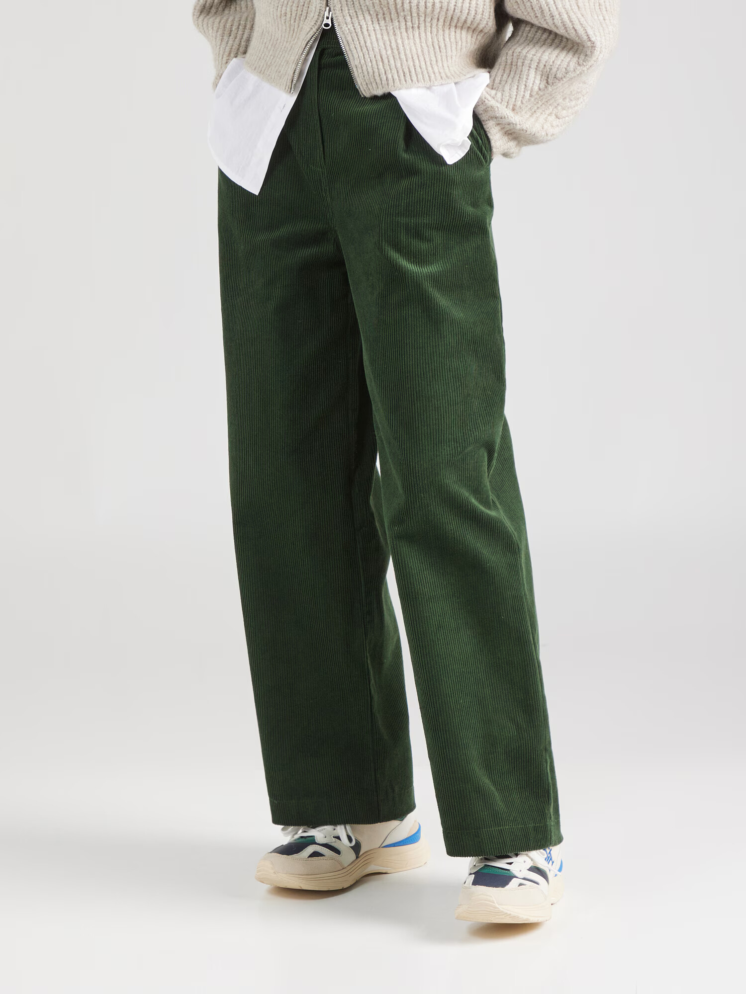 TOPSHOP Pantaloni cutați verde închis - Pled.ro