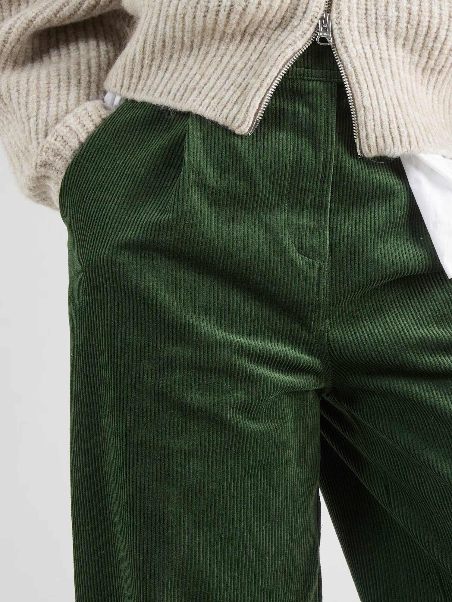 TOPSHOP Pantaloni cutați verde închis - Pled.ro