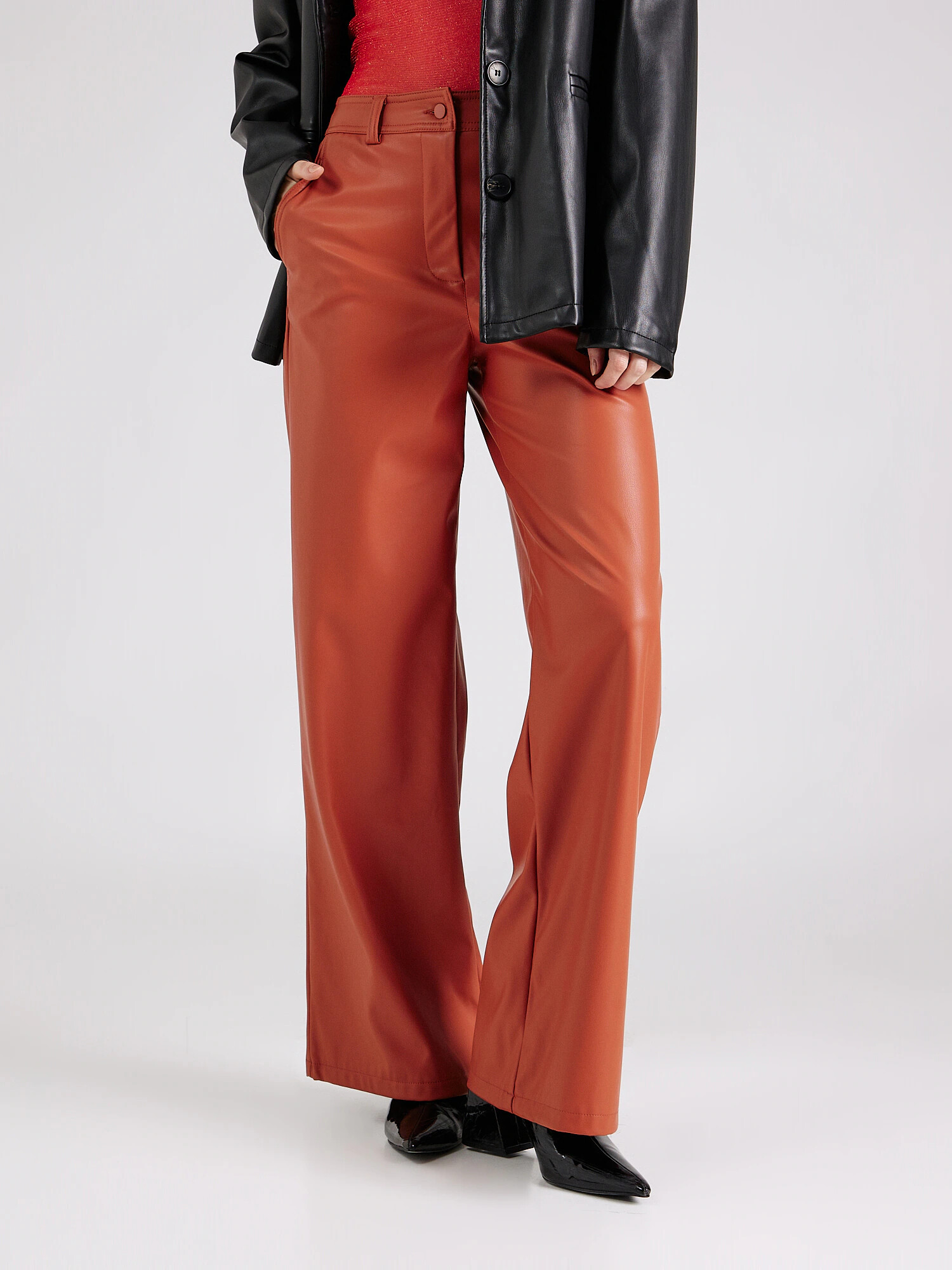 TOPSHOP Pantaloni roșu orange - Pled.ro