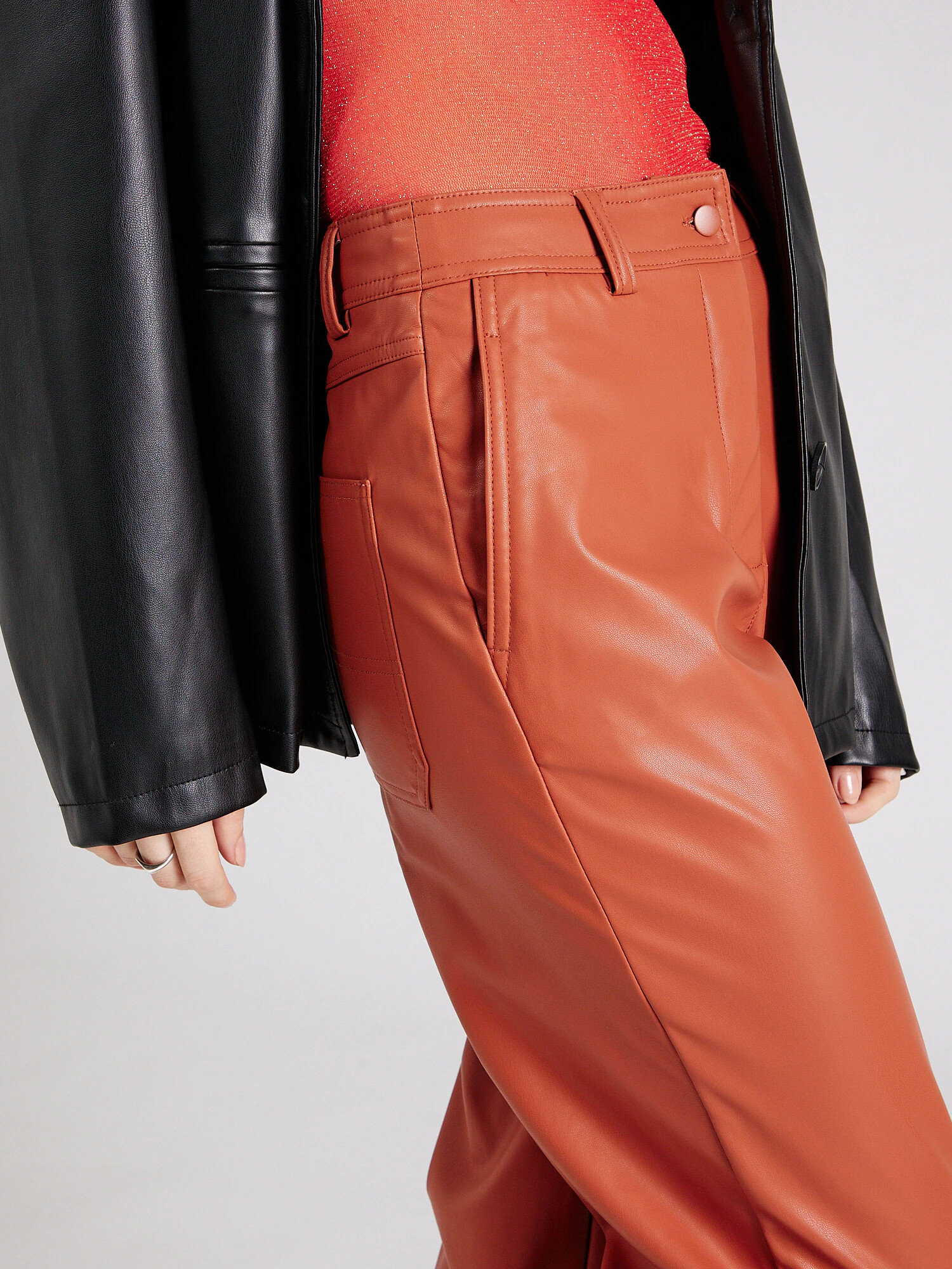 TOPSHOP Pantaloni roșu orange - Pled.ro