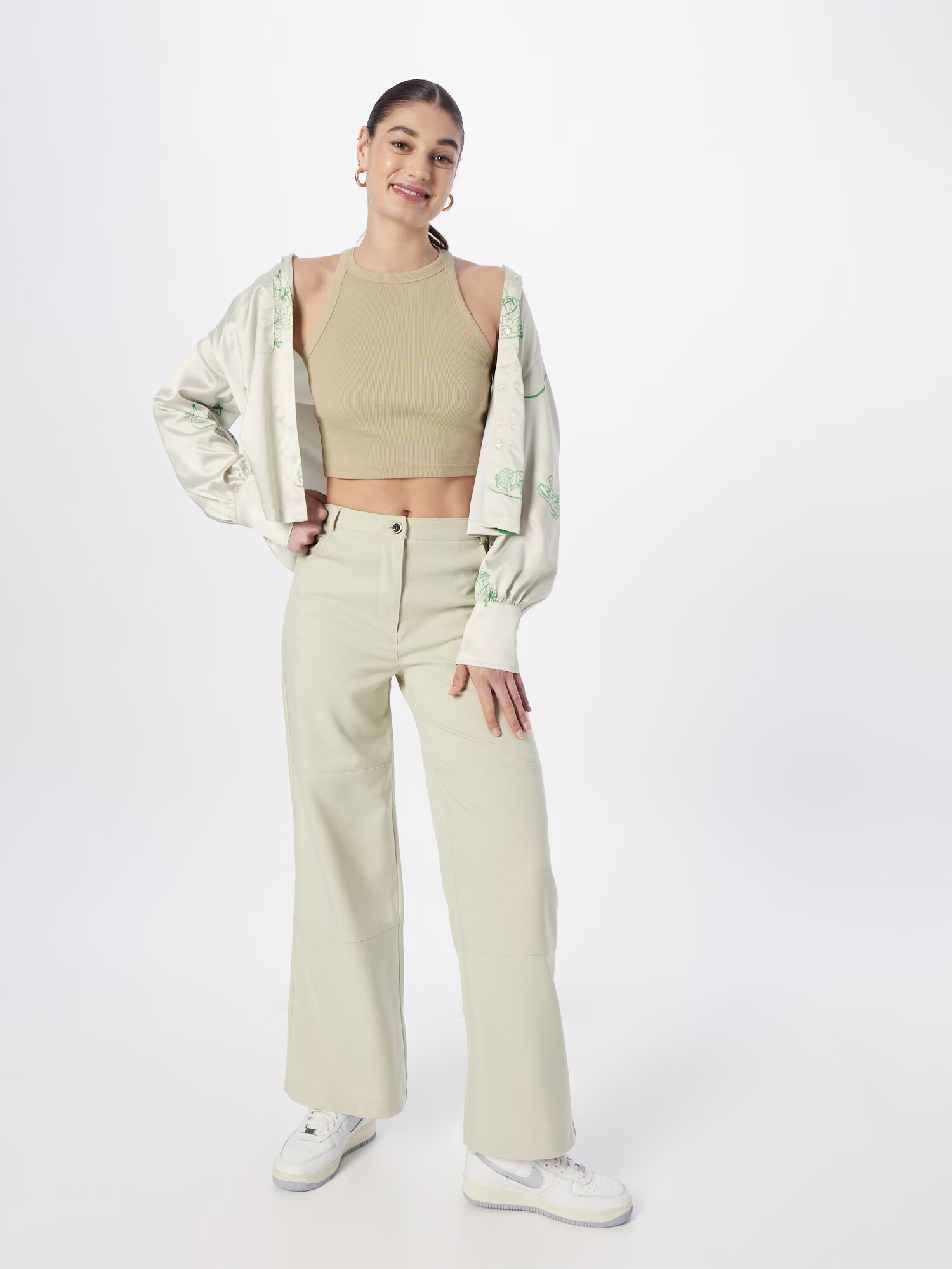 TOPSHOP Pantaloni verde pastel - Pled.ro