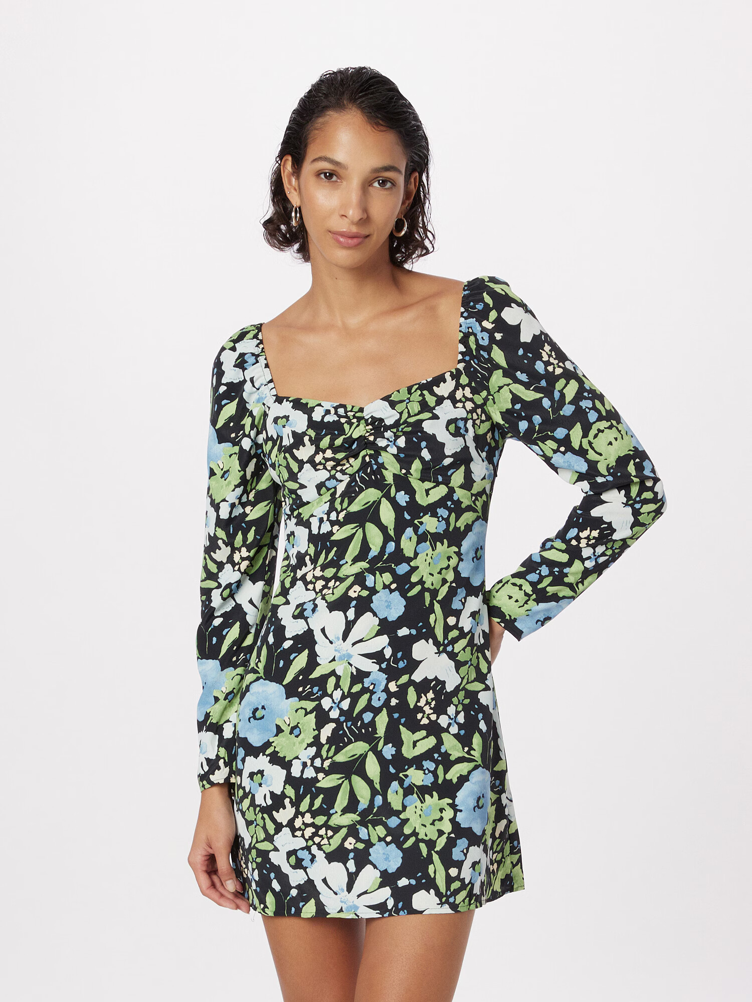 TOPSHOP Rochie albastru deschis / verde deschis / negru / alb - Pled.ro