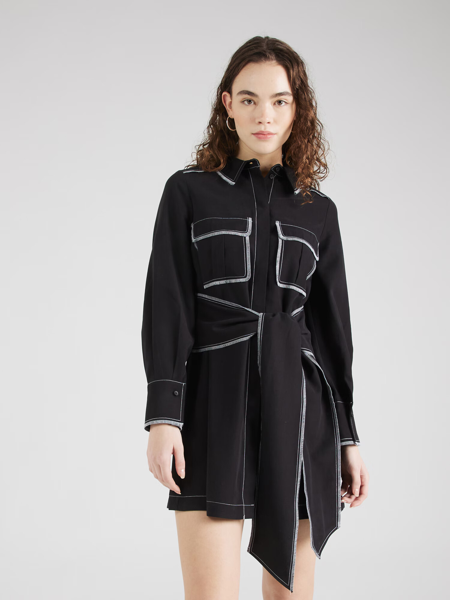 TOPSHOP Rochie tip bluză negru - Pled.ro