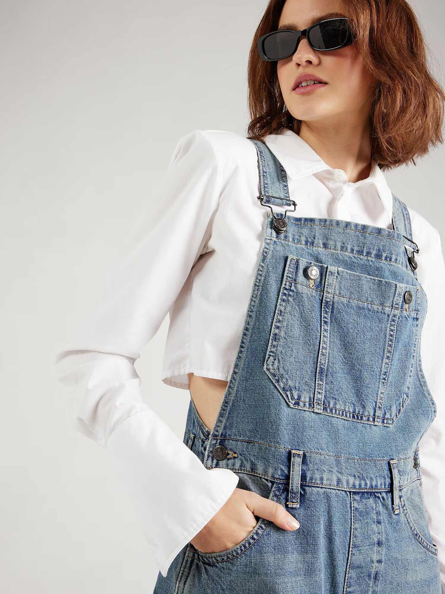 TOPSHOP Salopetă albastru denim - Pled.ro