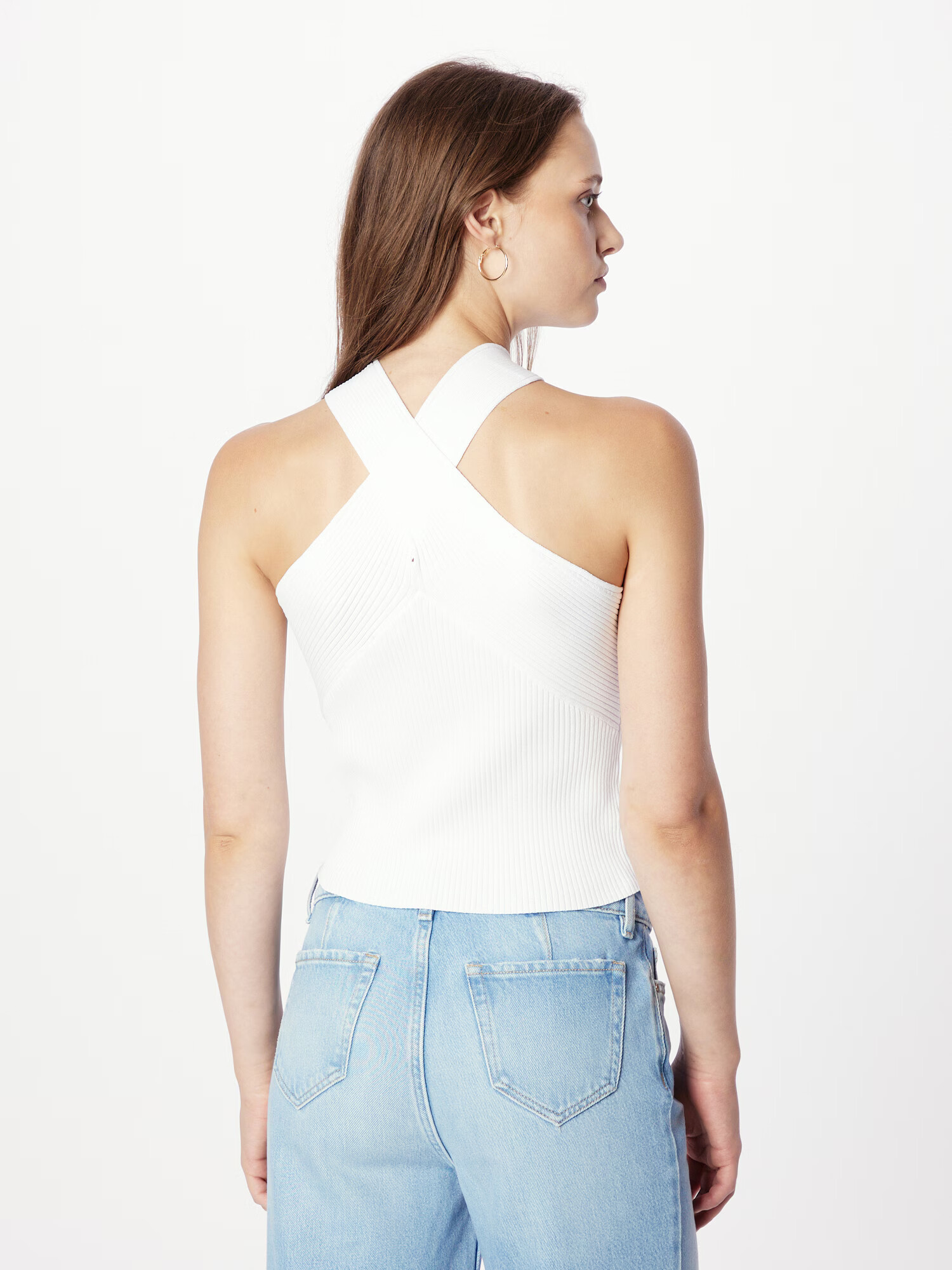 TOPSHOP Top brodat fildeş - Pled.ro