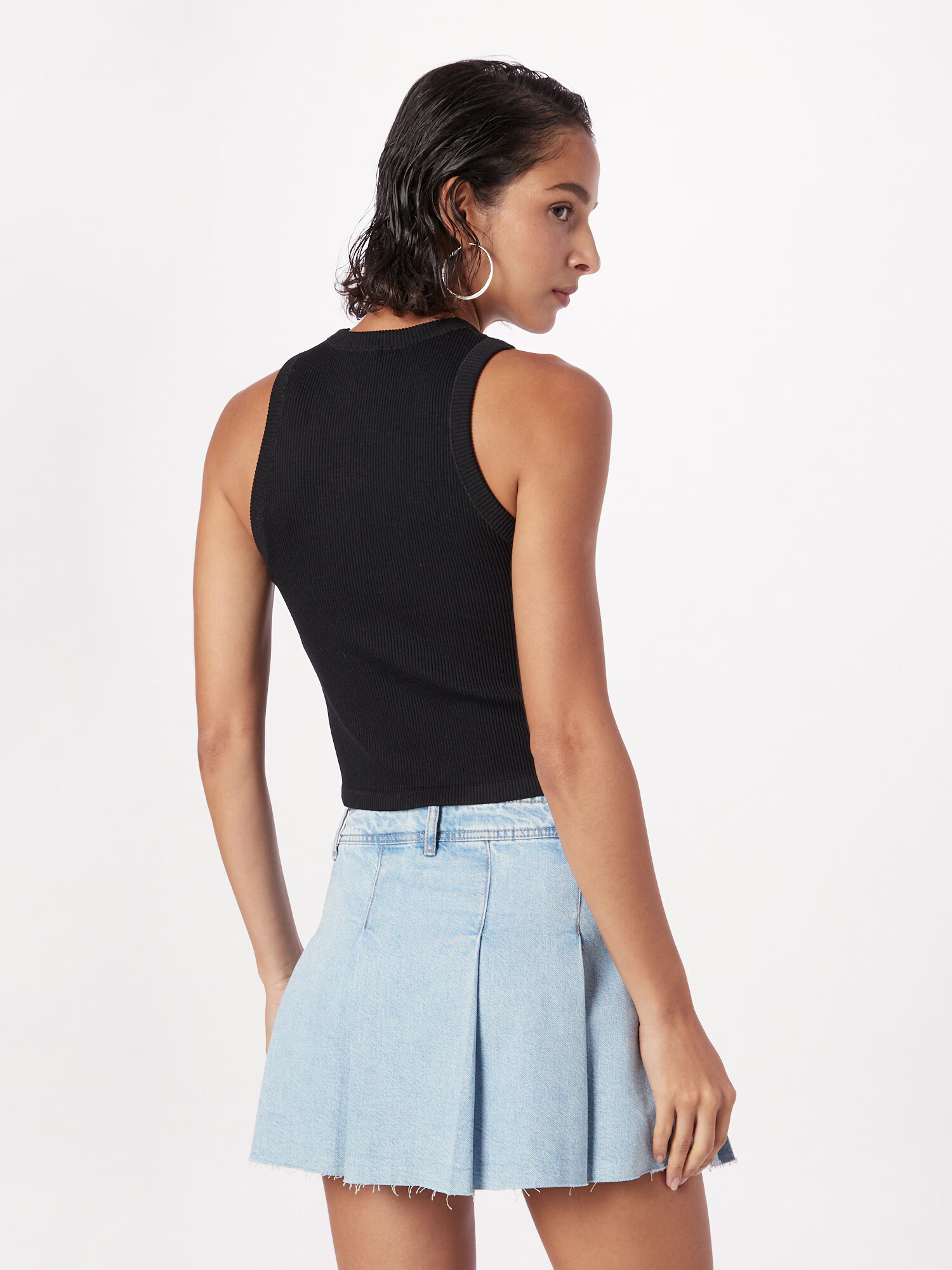 TOPSHOP Top brodat negru - Pled.ro