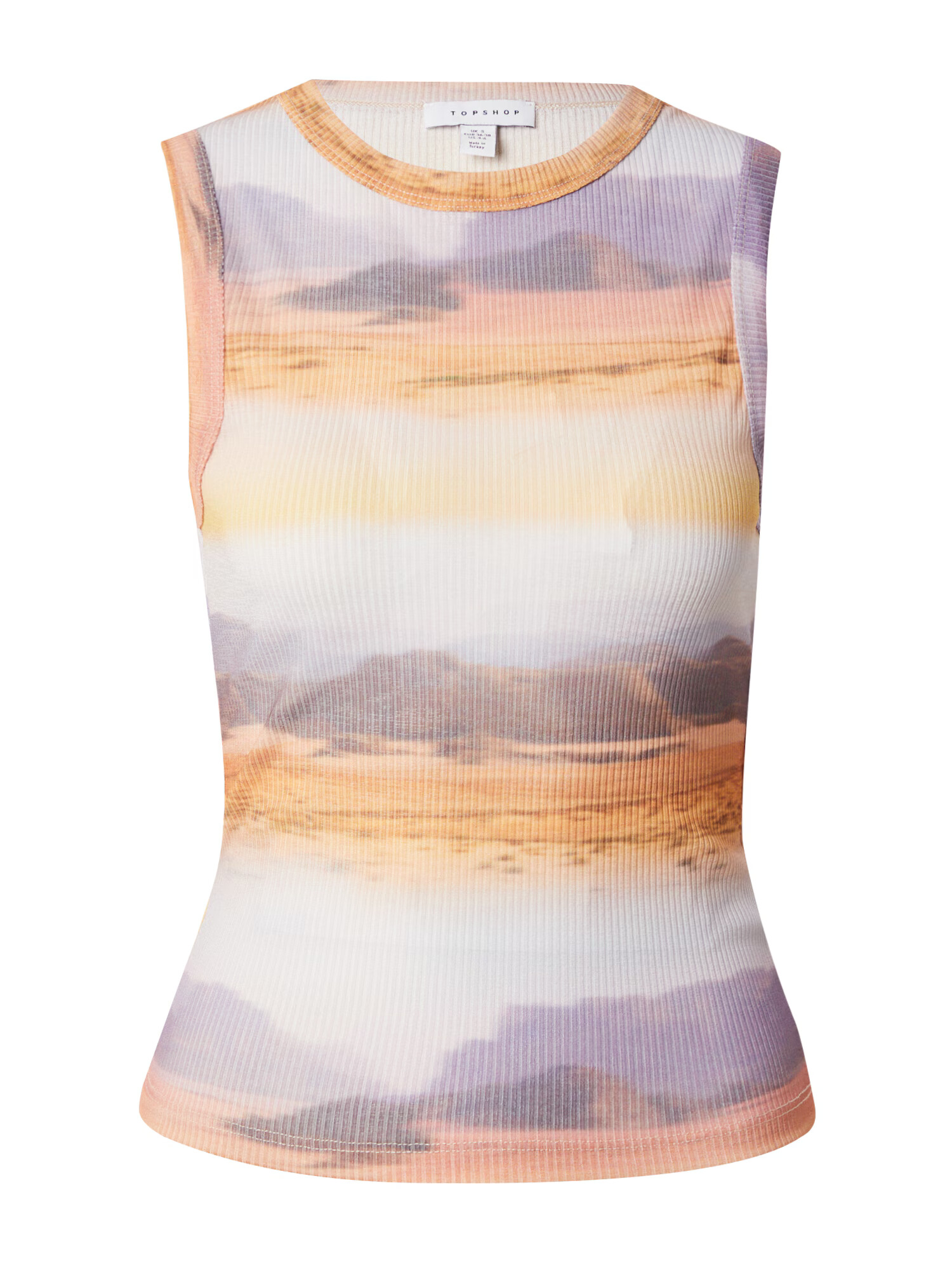 TOPSHOP Top gri grafit / mov liliachiu / mov pastel / portocaliu - Pled.ro