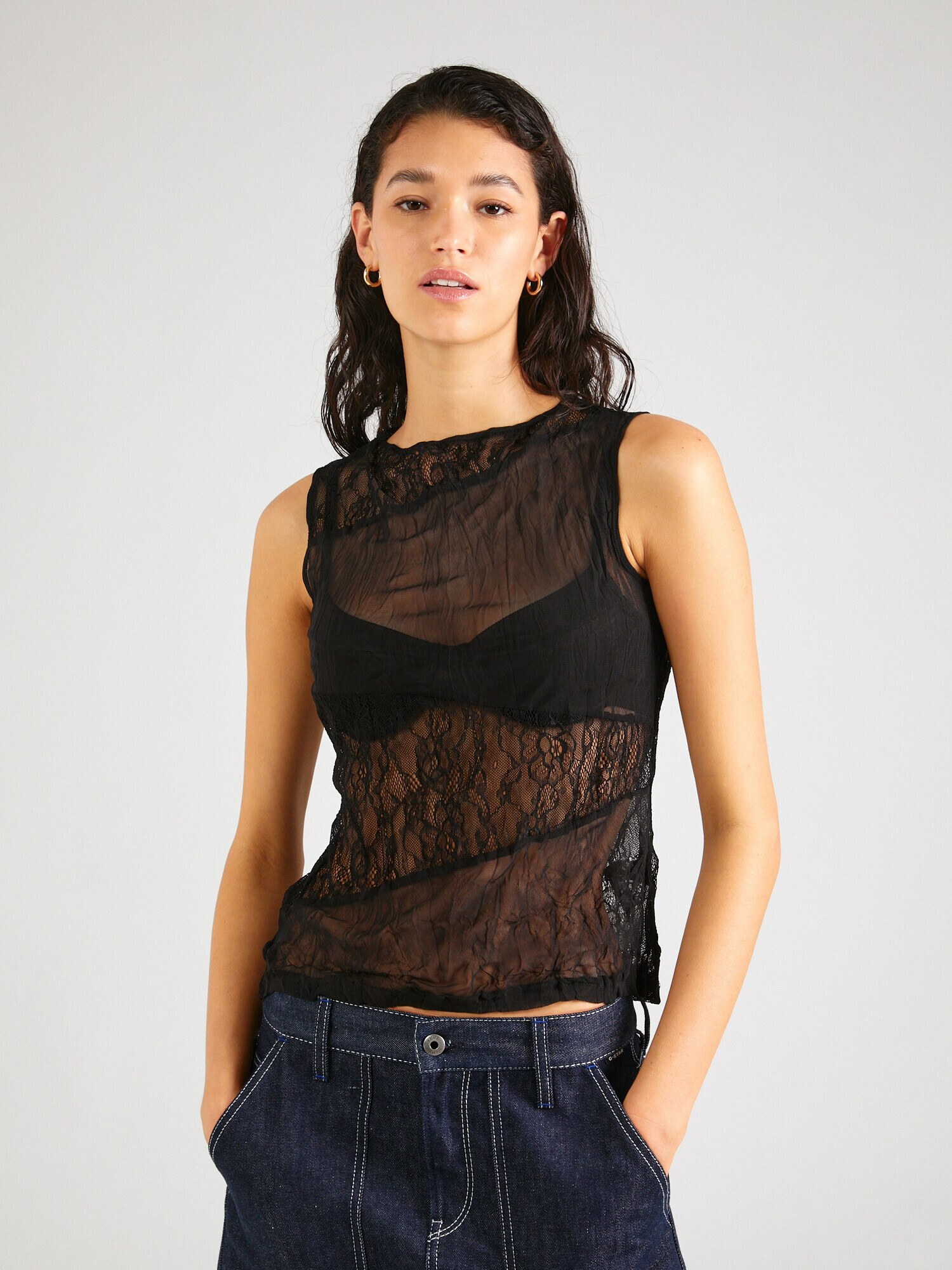 TOPSHOP Top negru - Pled.ro