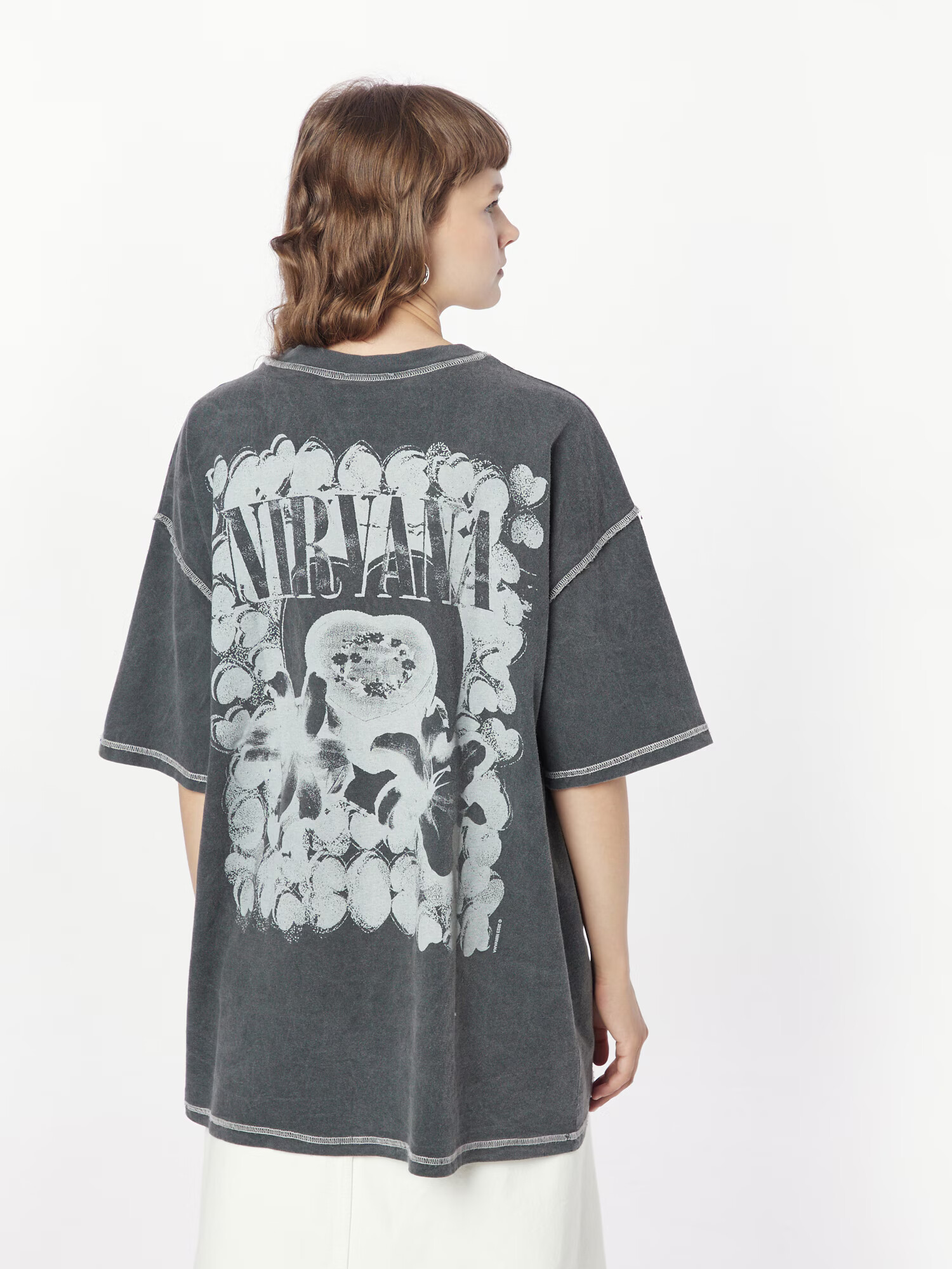 TOPSHOP Tricou gri grafit / gri deschis - Pled.ro