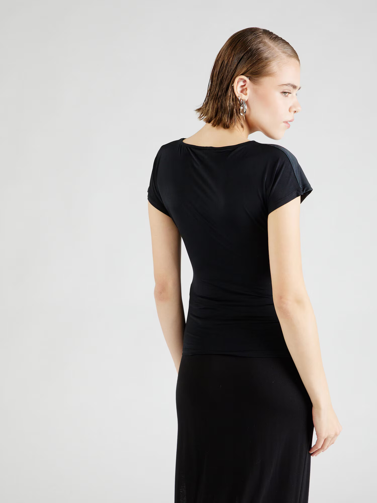 TOPSHOP Tricou gri / negru - Pled.ro