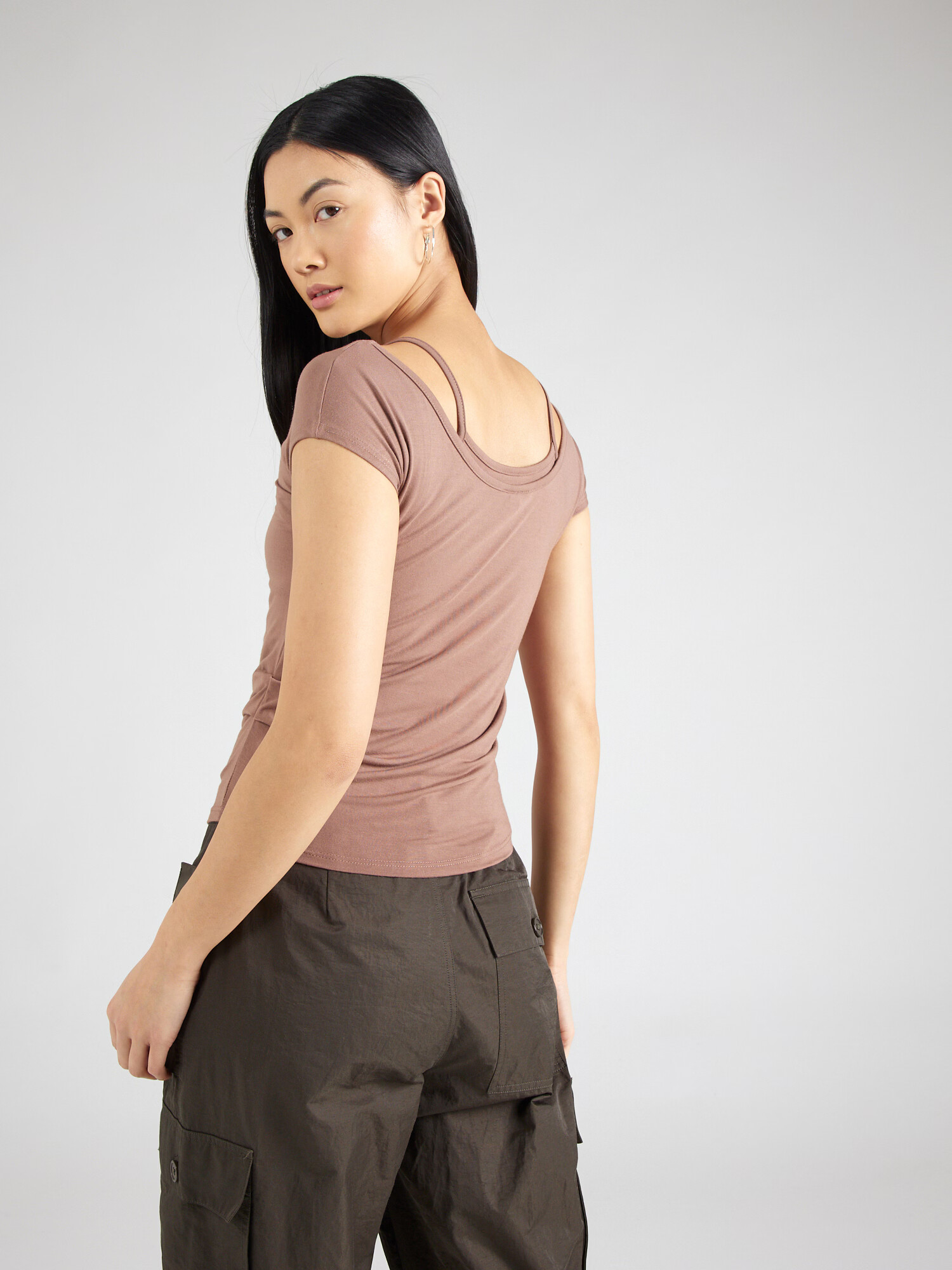 TOPSHOP Tricou gri taupe - Pled.ro