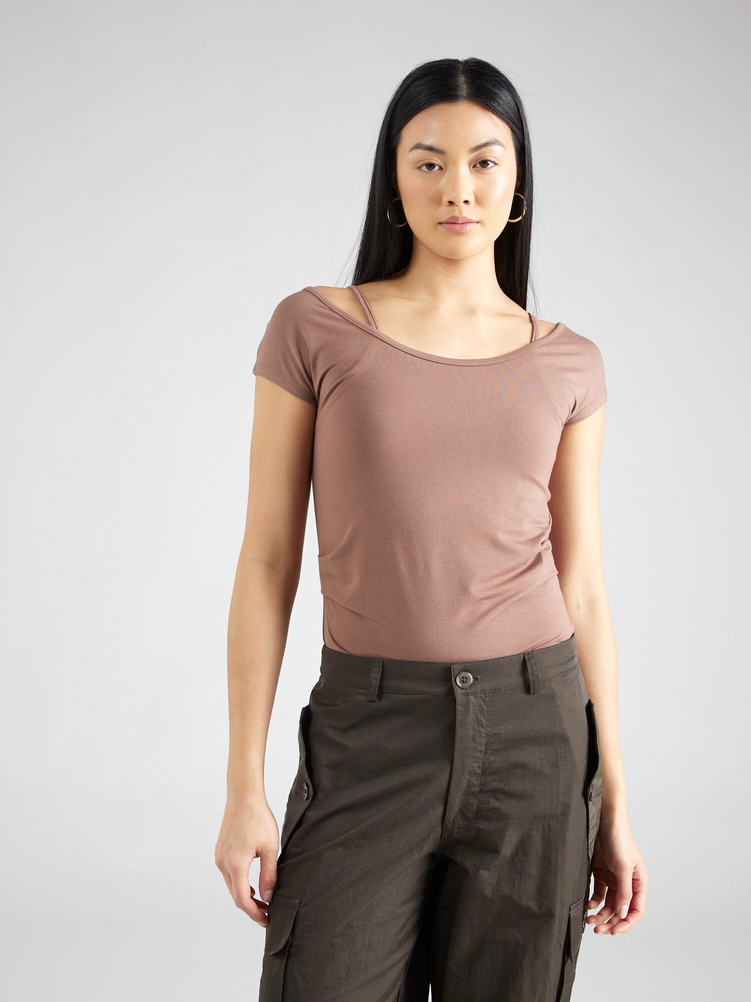 TOPSHOP Tricou gri taupe - Pled.ro