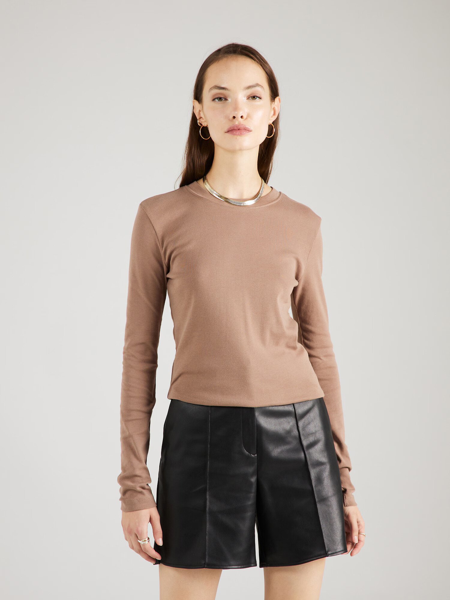 TOPSHOP Tricou maro deschis - Pled.ro