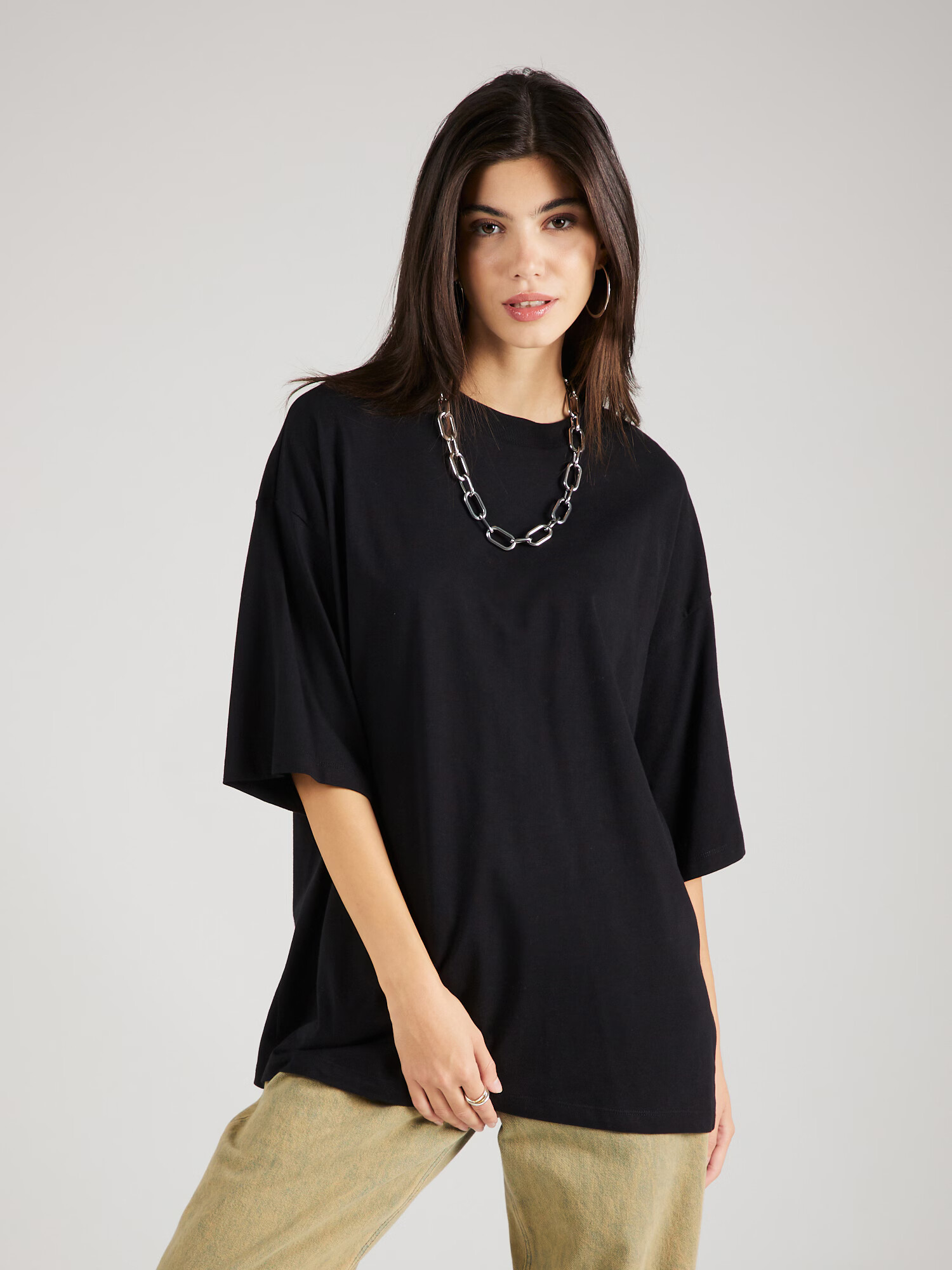 TOPSHOP Tricou supradimensional negru - Pled.ro