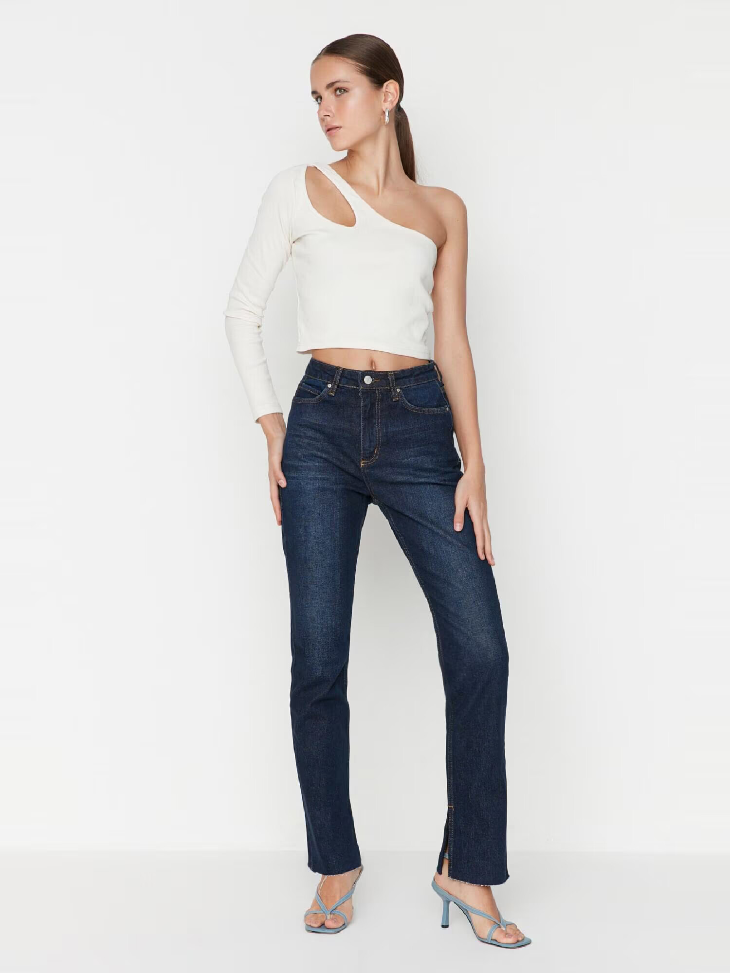 Trendyol Jeans albastru noapte - Pled.ro