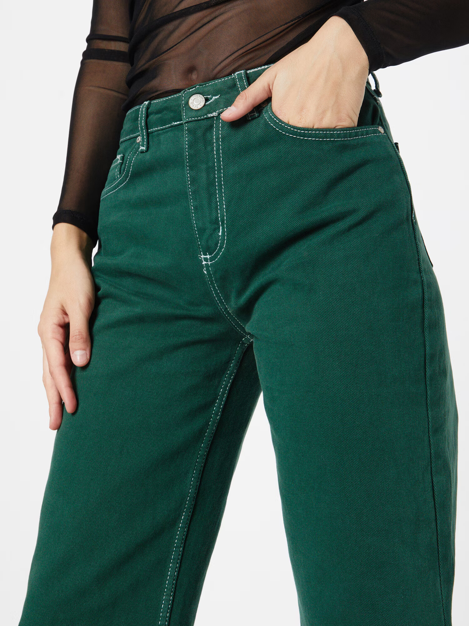 Trendyol Jeans verde - Pled.ro