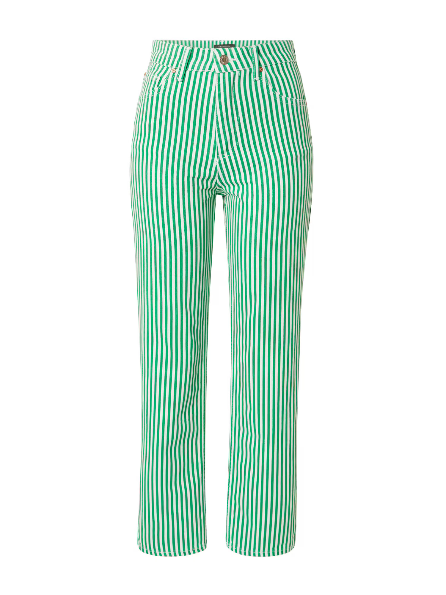 Trendyol Jeans verde / alb - Pled.ro