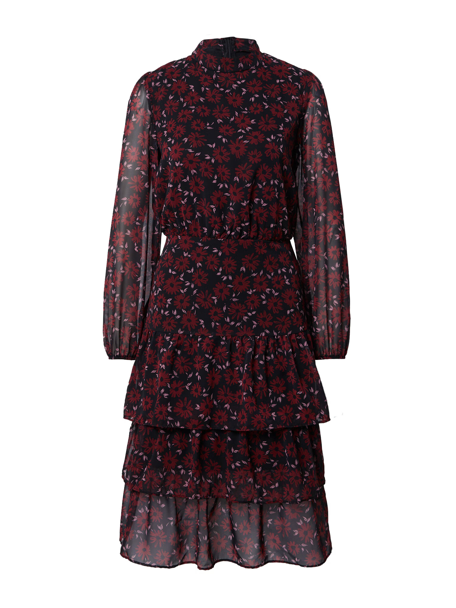 Trendyol Rochie roz deschis / roșu bordeaux / negru - Pled.ro