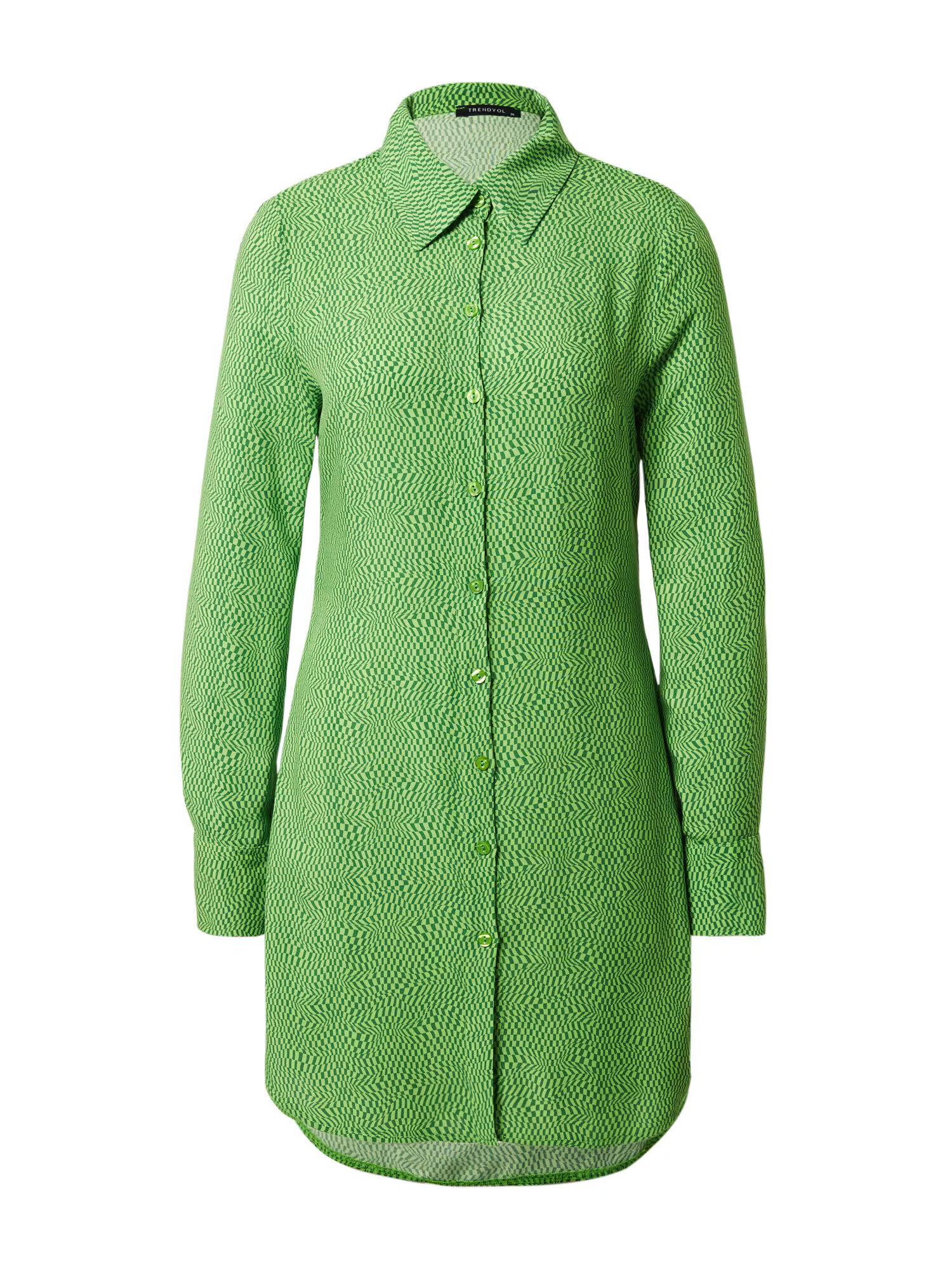 Trendyol Rochie tip bluză verde / verde închis - Pled.ro