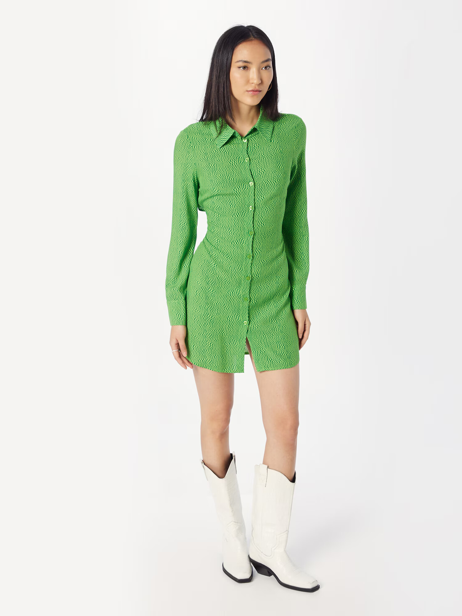 Trendyol Rochie tip bluză verde / verde închis - Pled.ro