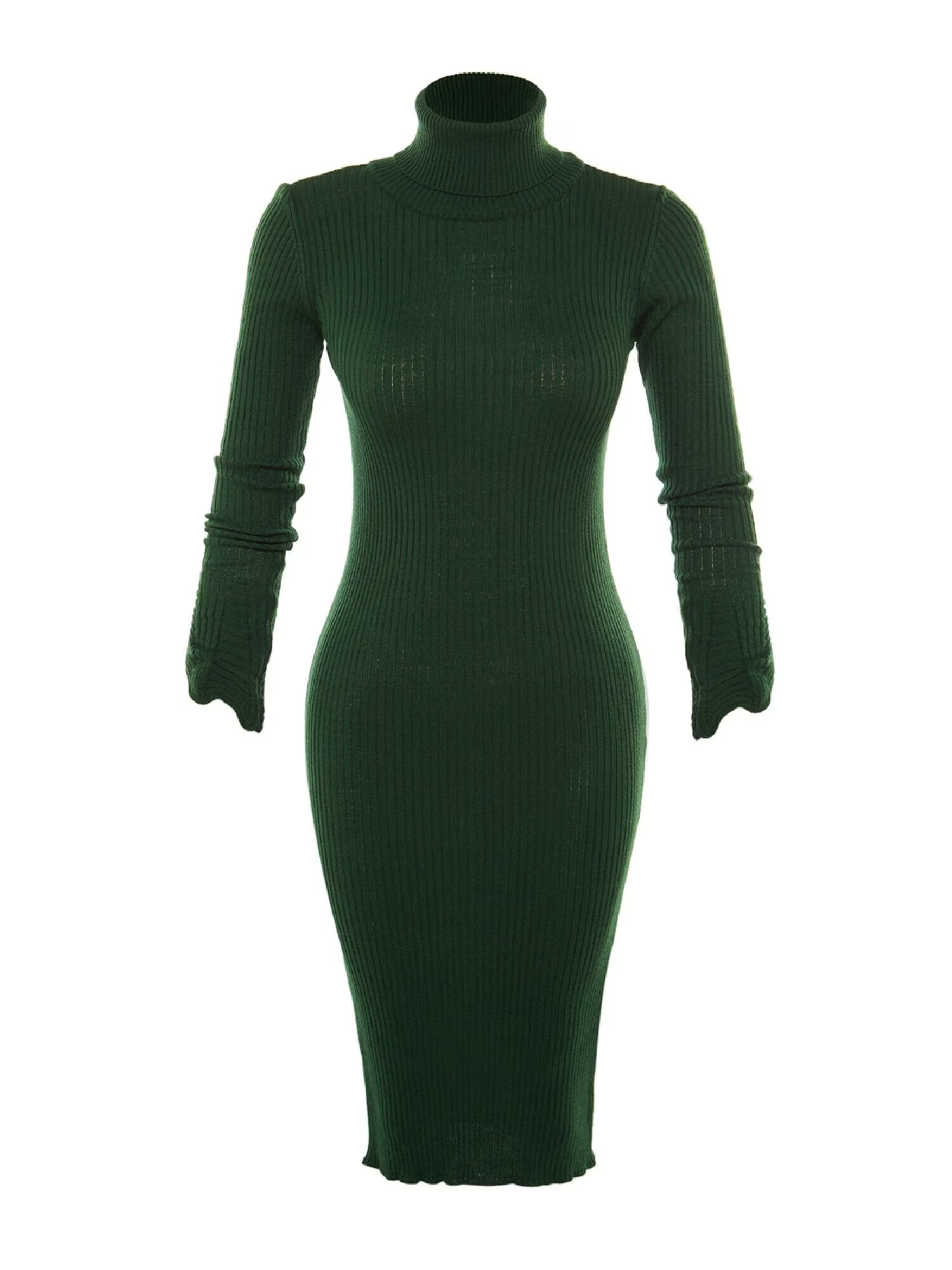 Trendyol Rochie tricotat verde închis - Pled.ro