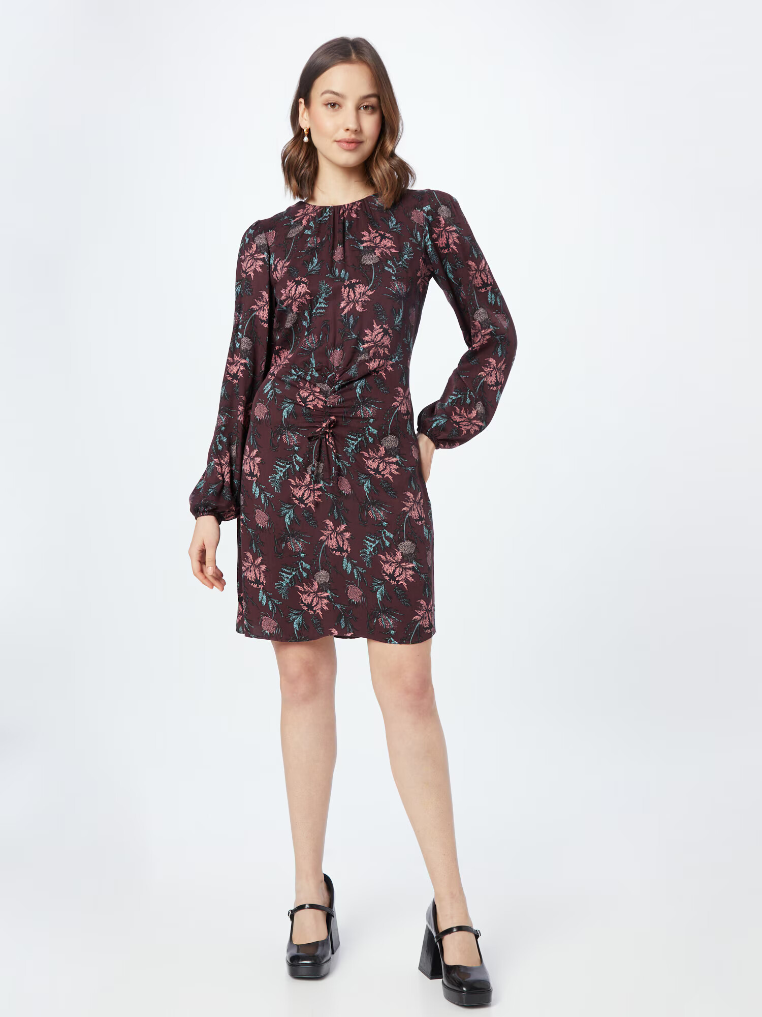 Trendyol Rochie verde jad / roz deschis / roșu burgundy / negru - Pled.ro