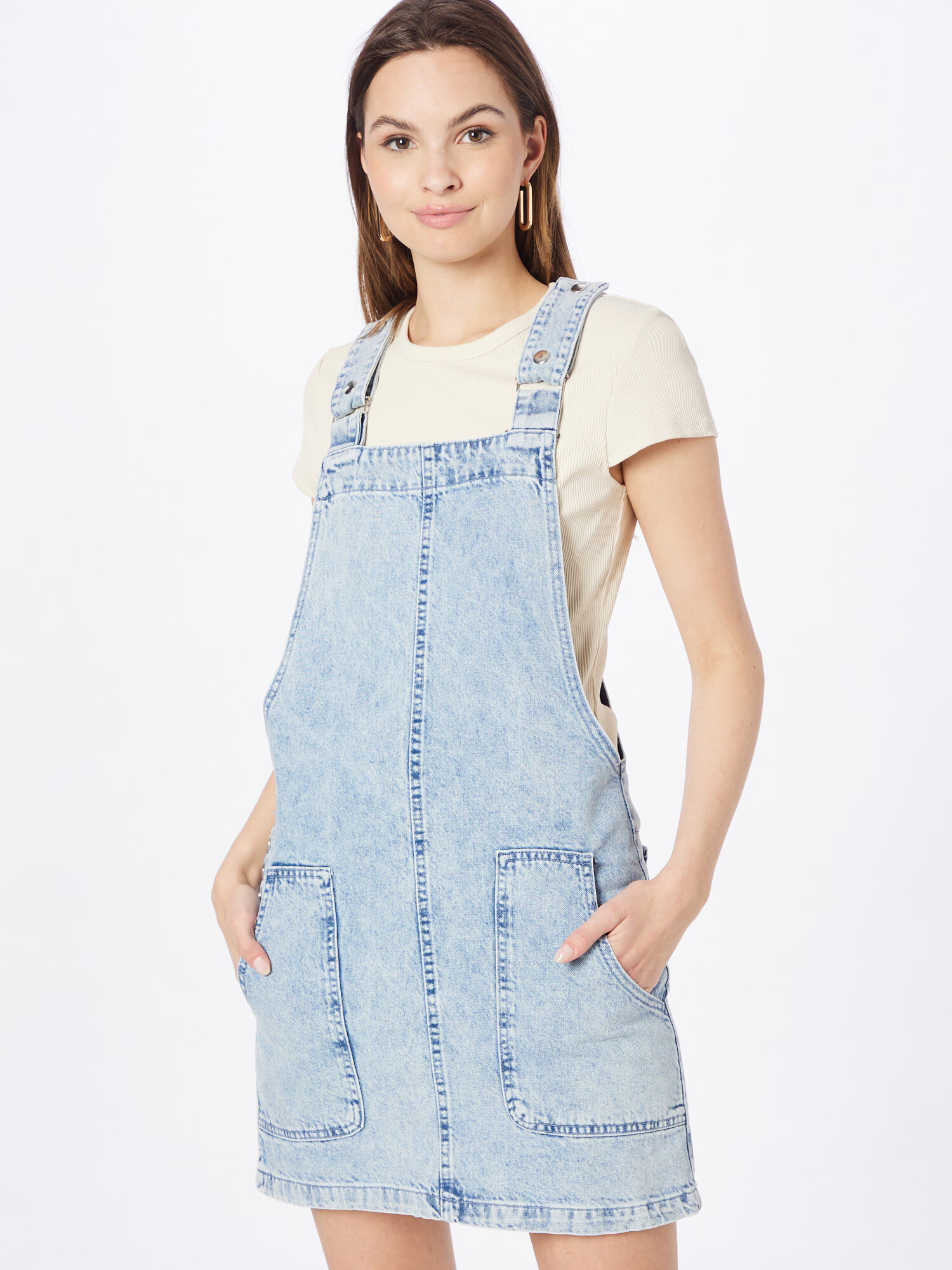 Trendyol Salopetă rochie scurtă albastru denim - Pled.ro