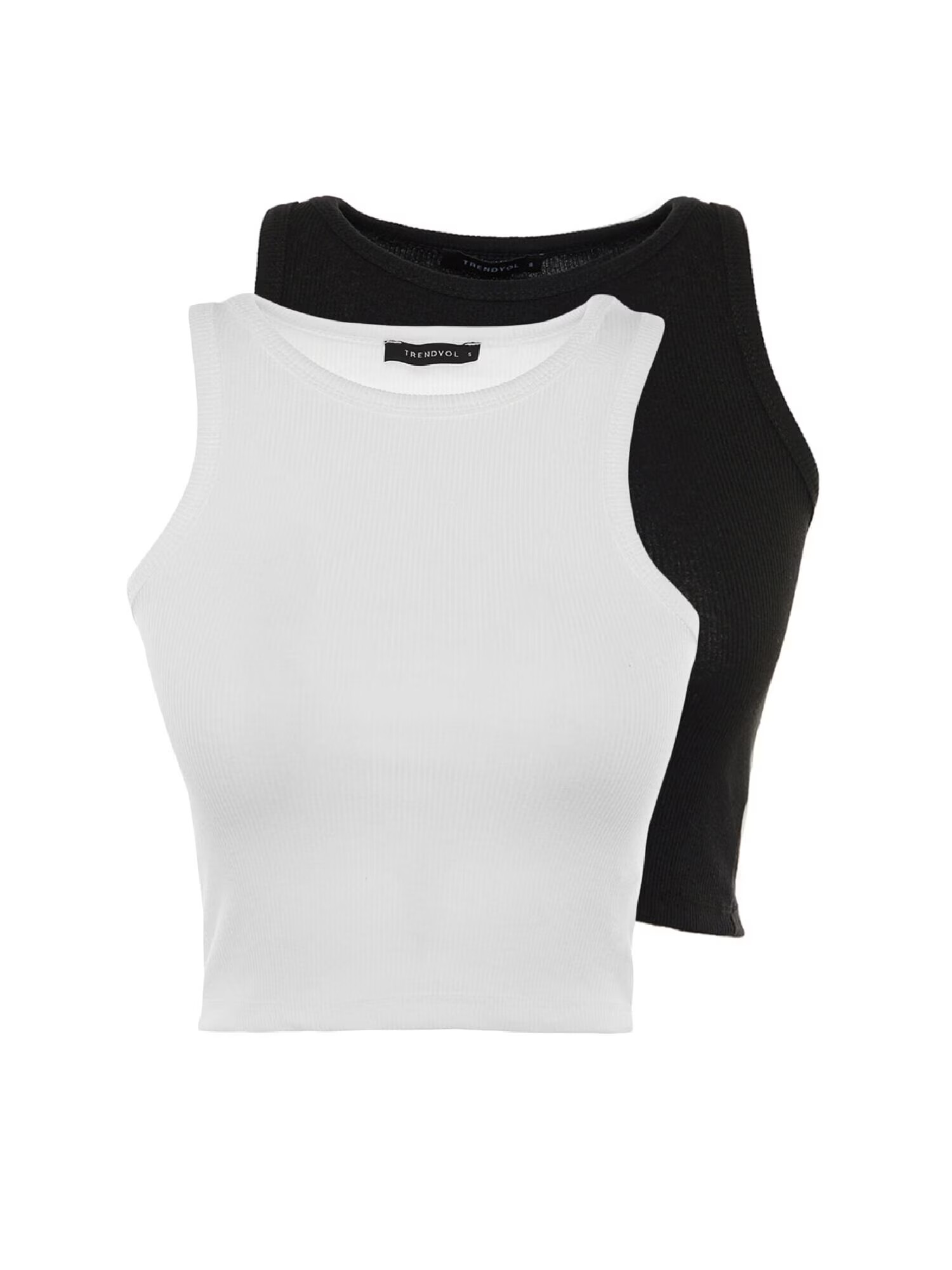 Trendyol Top negru / alb - Pled.ro