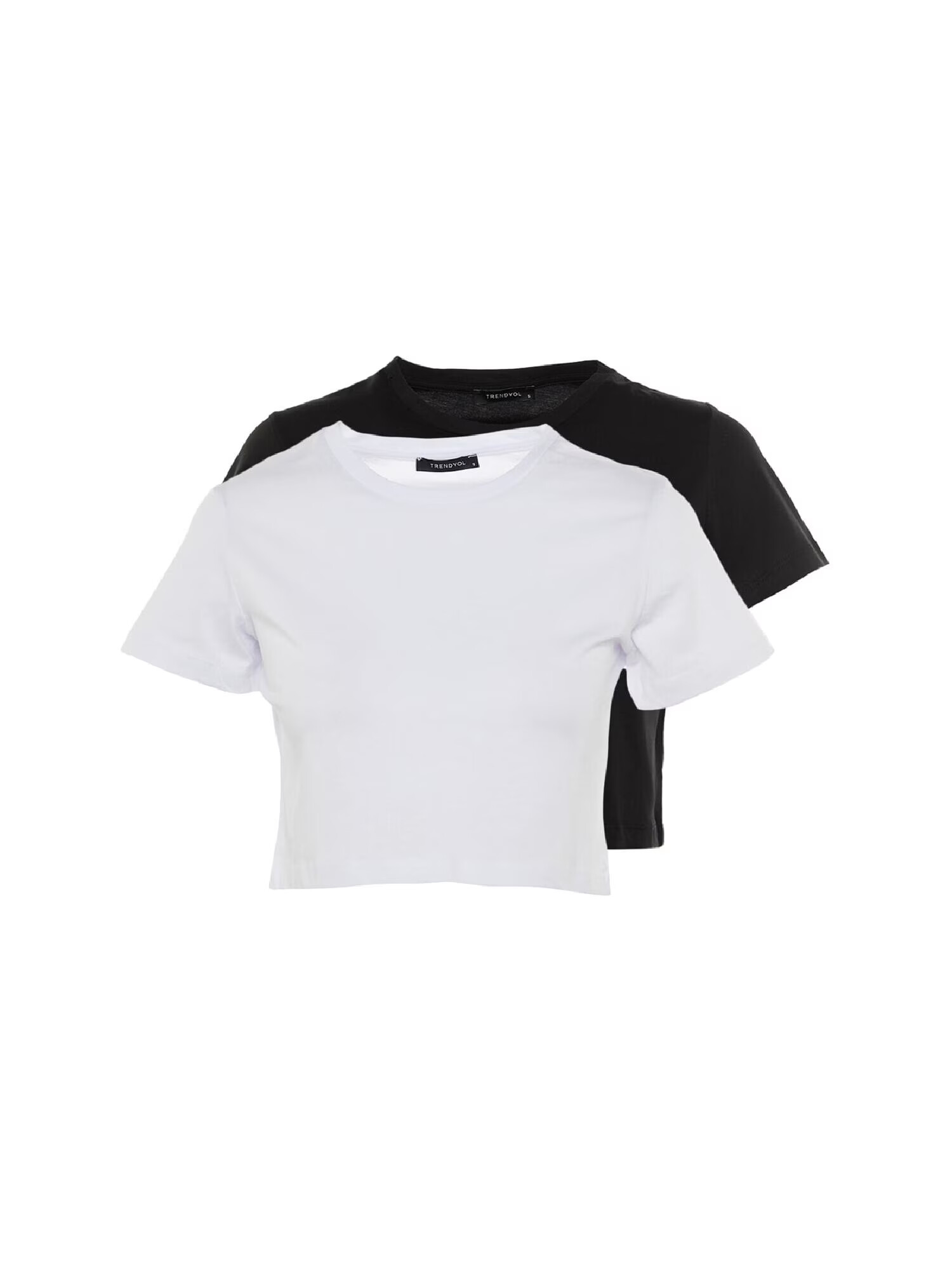 Trendyol Tricou negru / alb - Pled.ro