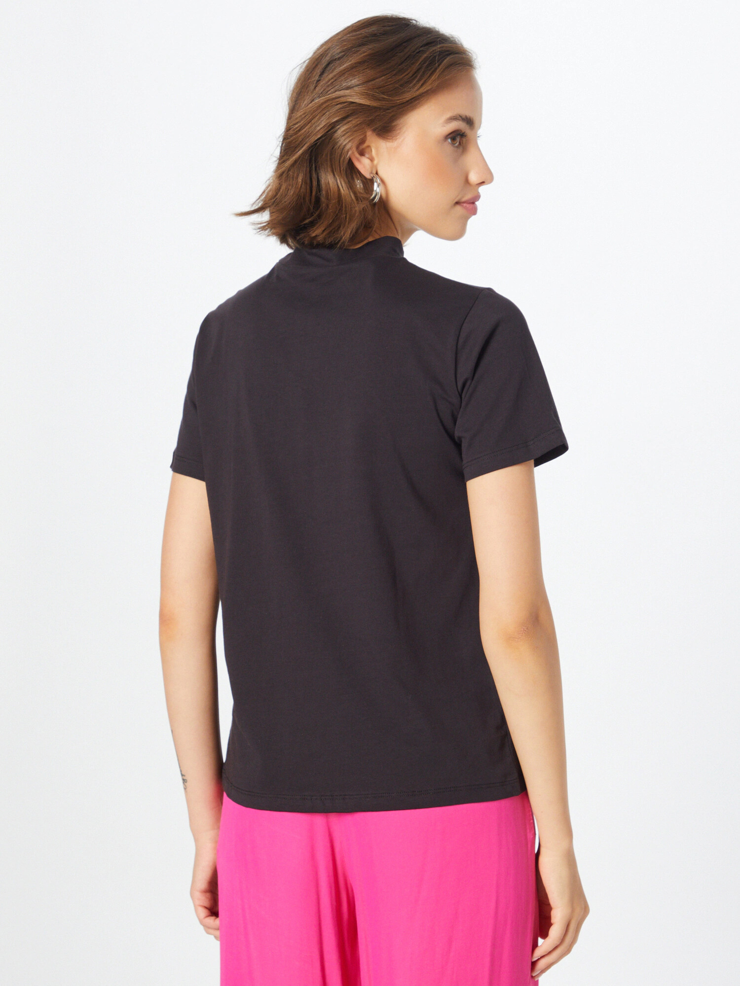 Trendyol Tricou roz / negru - Pled.ro