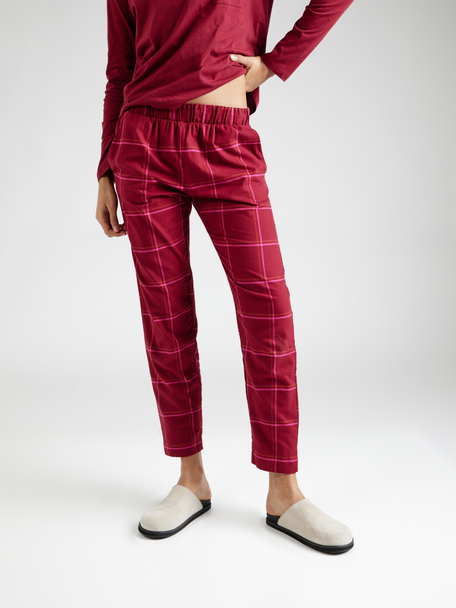 TRIUMPH Pantaloni de pijama 'Mix & Match' roz / roșu - Pled.ro