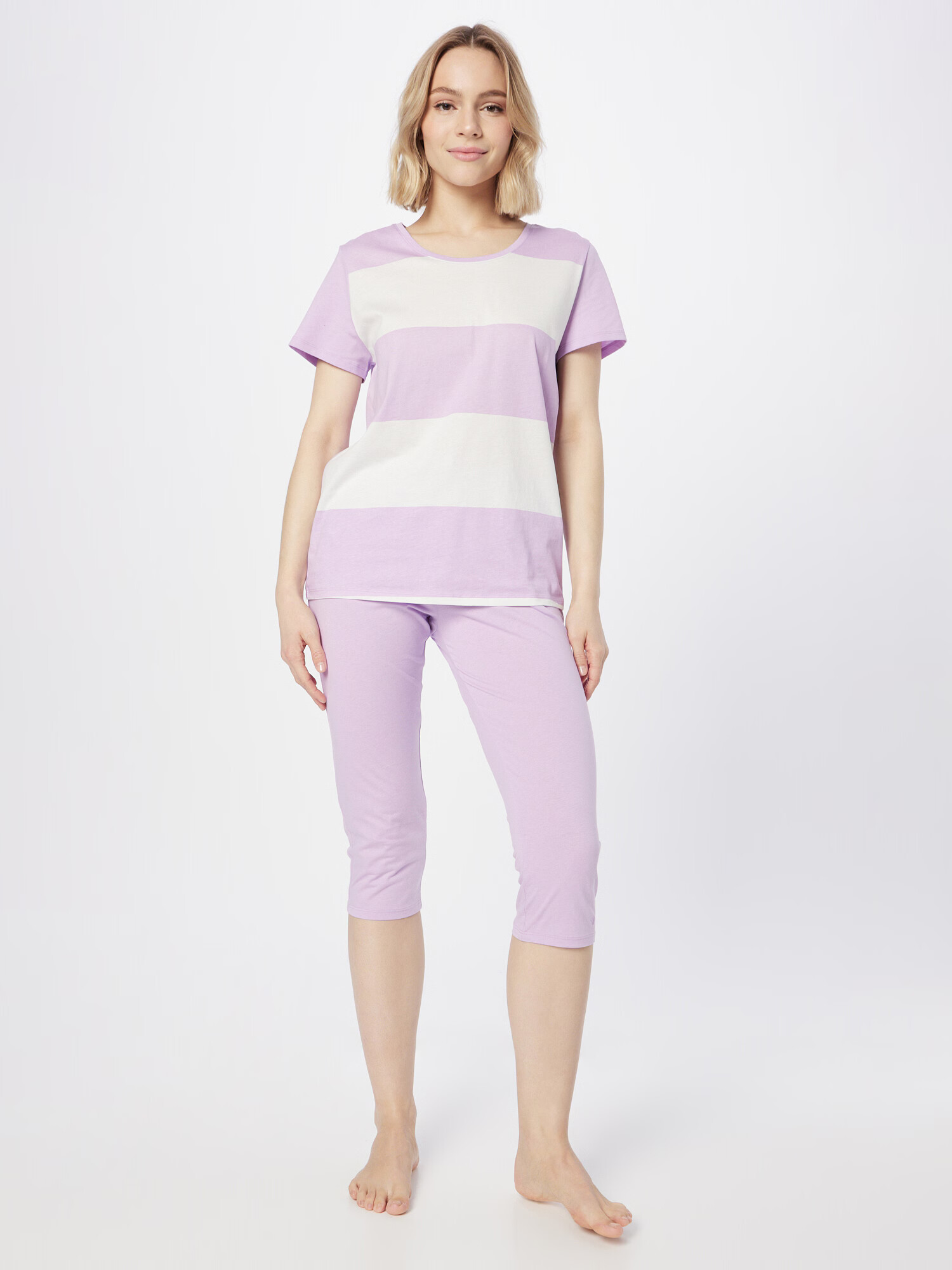 TRIUMPH Pijama lila / alb - Pled.ro