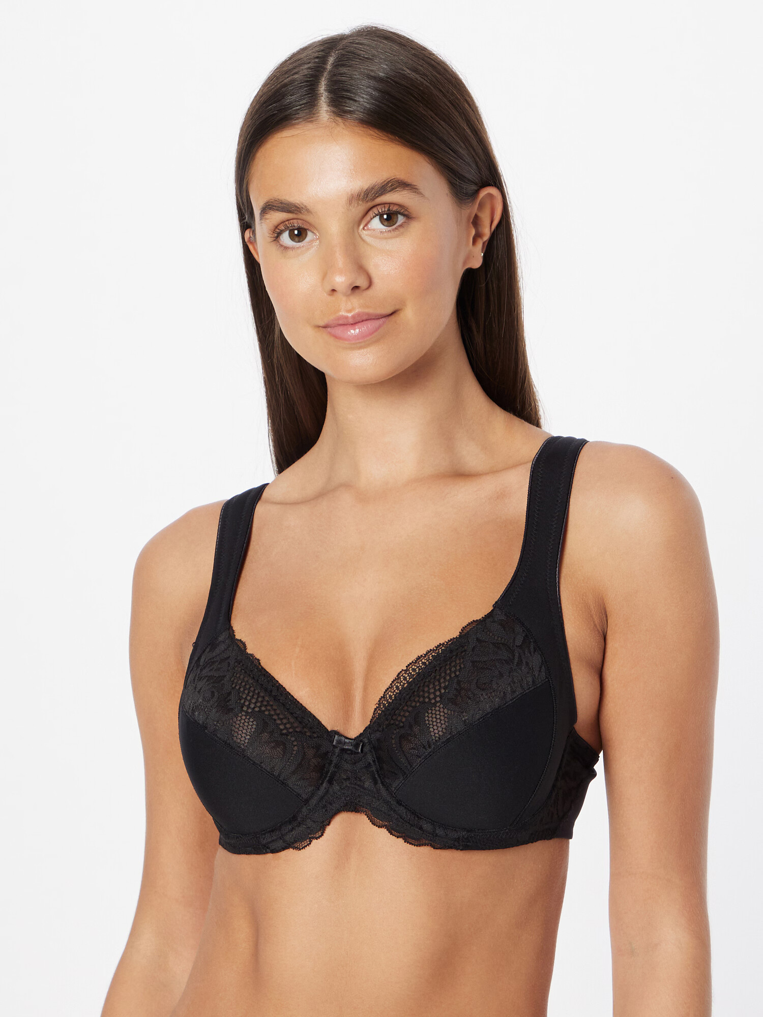 TRIUMPH Sutien 'Modern Lace+Cotton' negru - Pled.ro