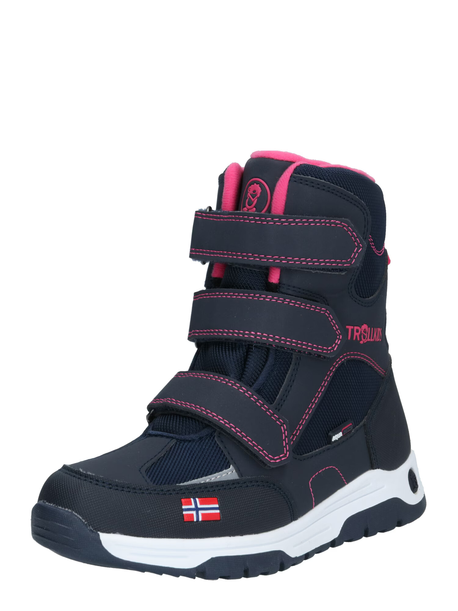 TROLLKIDS Botine 'Lofoten' albastru / bleumarin / roz / alb - Pled.ro