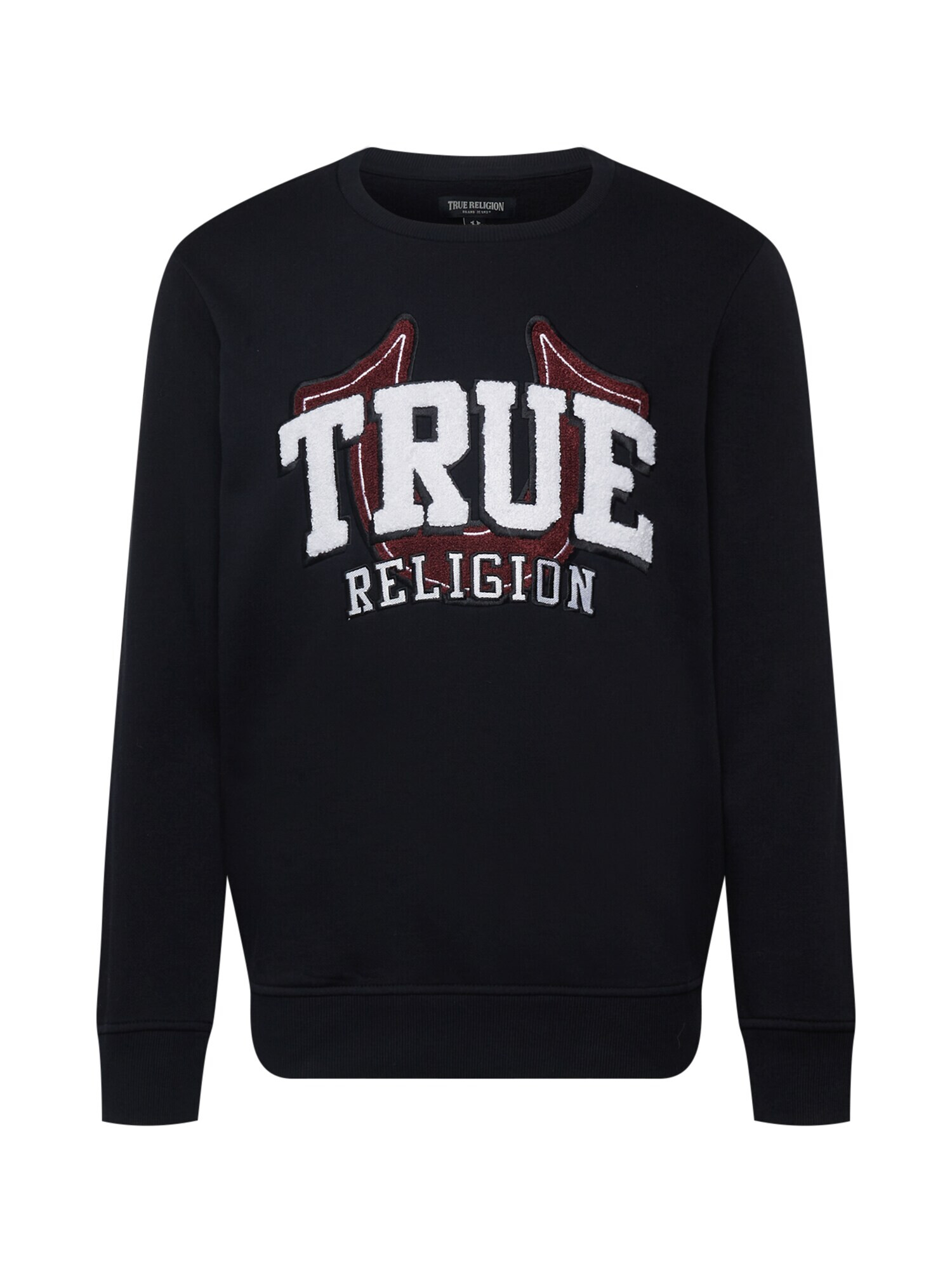 True Religion Bluză de molton roșu cireș / negru / alb - Pled.ro